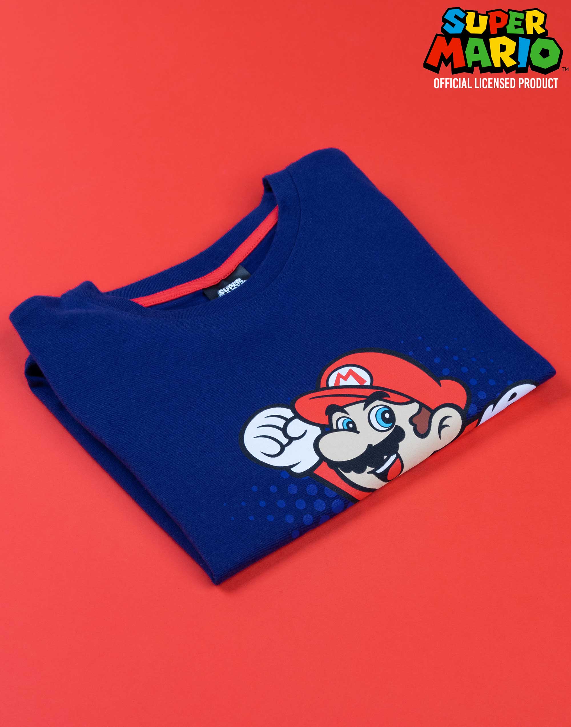 Nintendo Super Mario T Shirt Boys Kids Blue Short Sleeve Gamer Top eBay