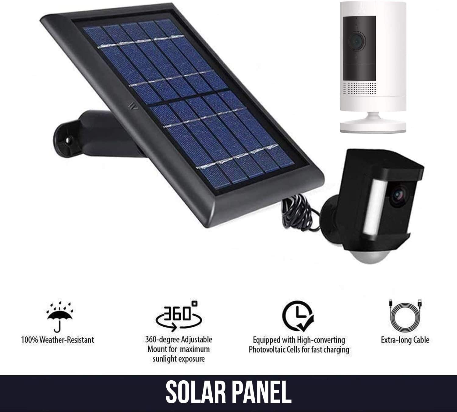  Wasserstein Ring Solar Panel For Spotlight Cam 