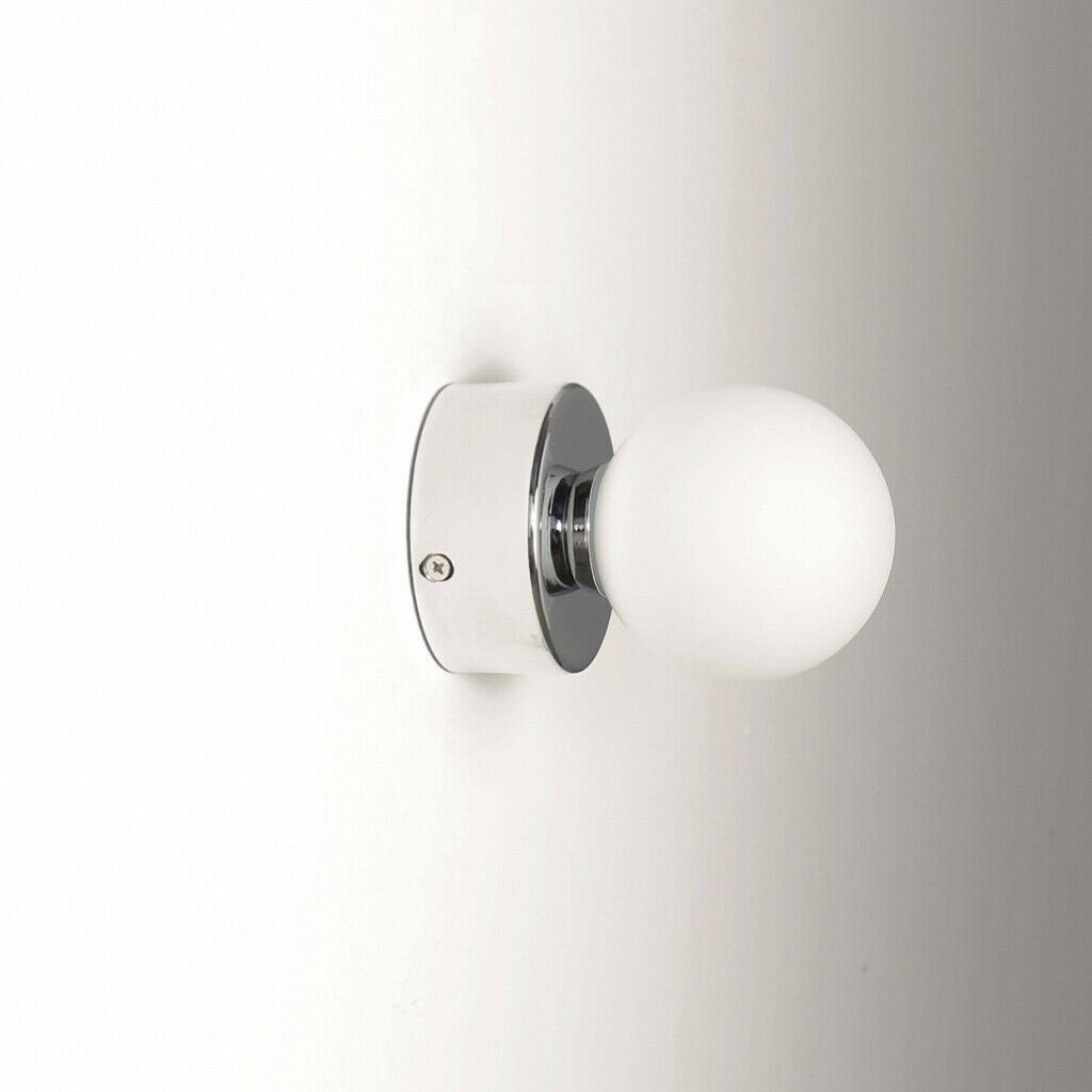 Moderne Wandleuchte in Chrom G9 Ø8cm Wandlampe Beleuchtung Glas