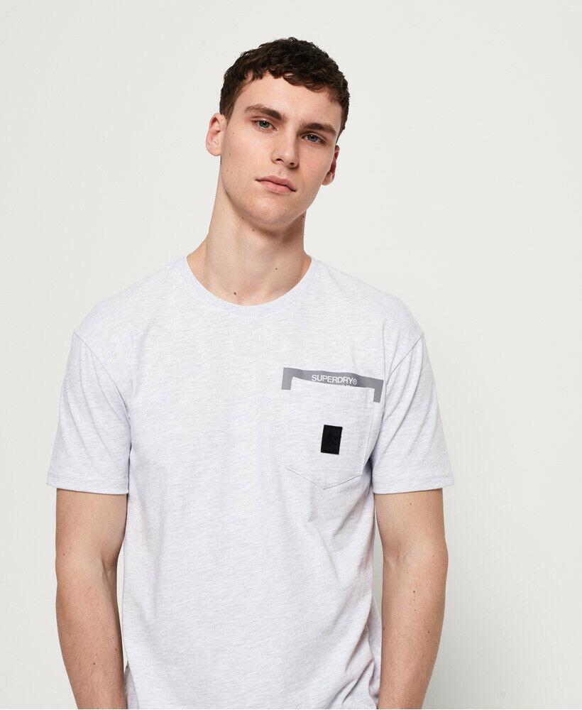 Superdry NEW Men/'s Originals Label Vintage T-Shirt Pale Lilac Marl BNWT