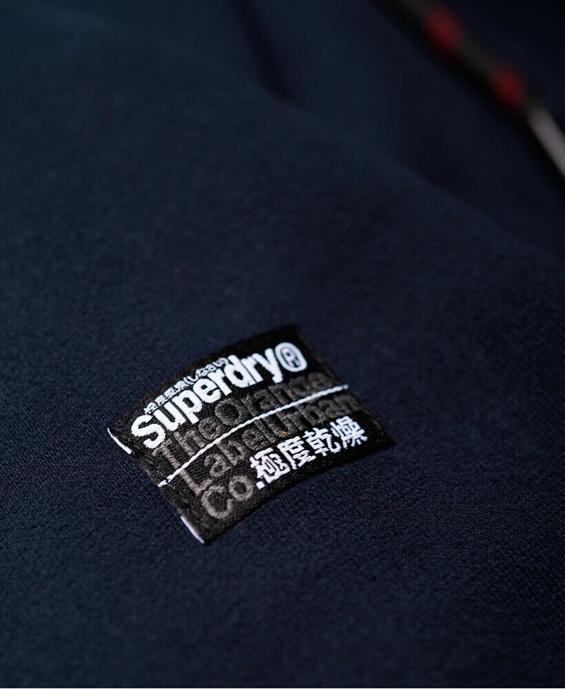 Superdry Men/'s Orange Label Urban Half Zip Hoodie Blue