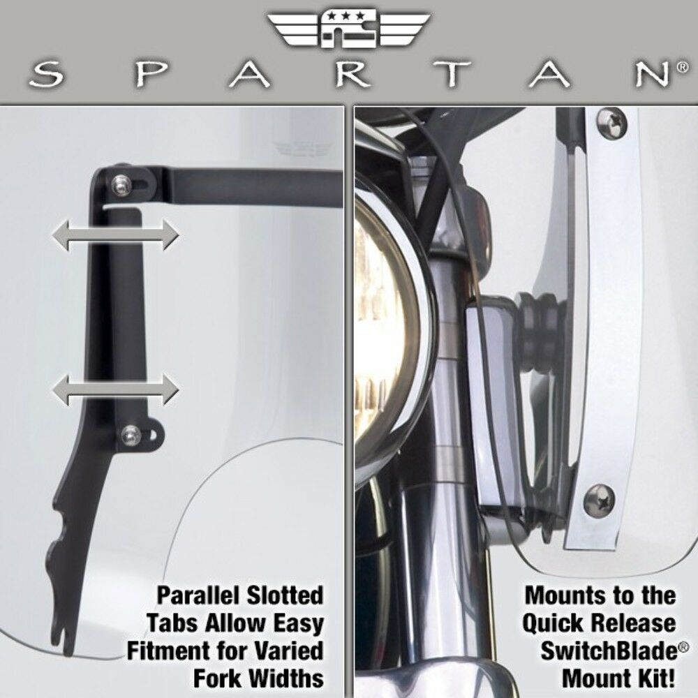Clear National Cycle Spartan Quick Release Motorcycle Windshield