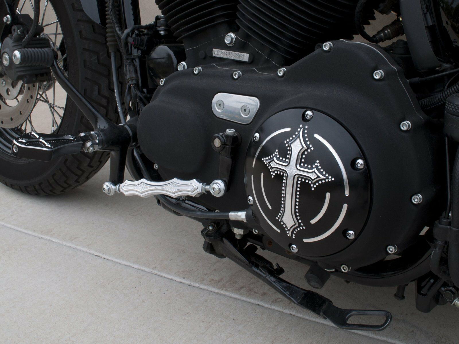 Precision Billet Harley Davidson Darkside Derby Cover Chrome Billet Aluminum