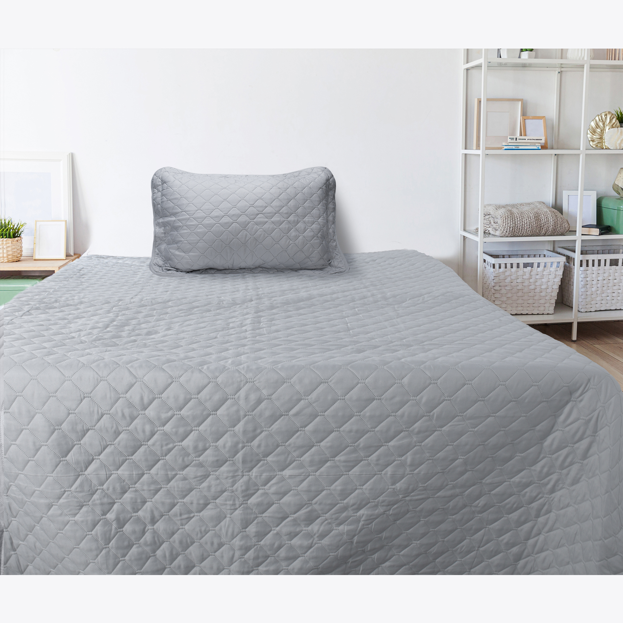 3pcs Bed Quilt Lightweight Bedspread Set Machine Washable Quilt Comforter Twin - Picture 1 of 11