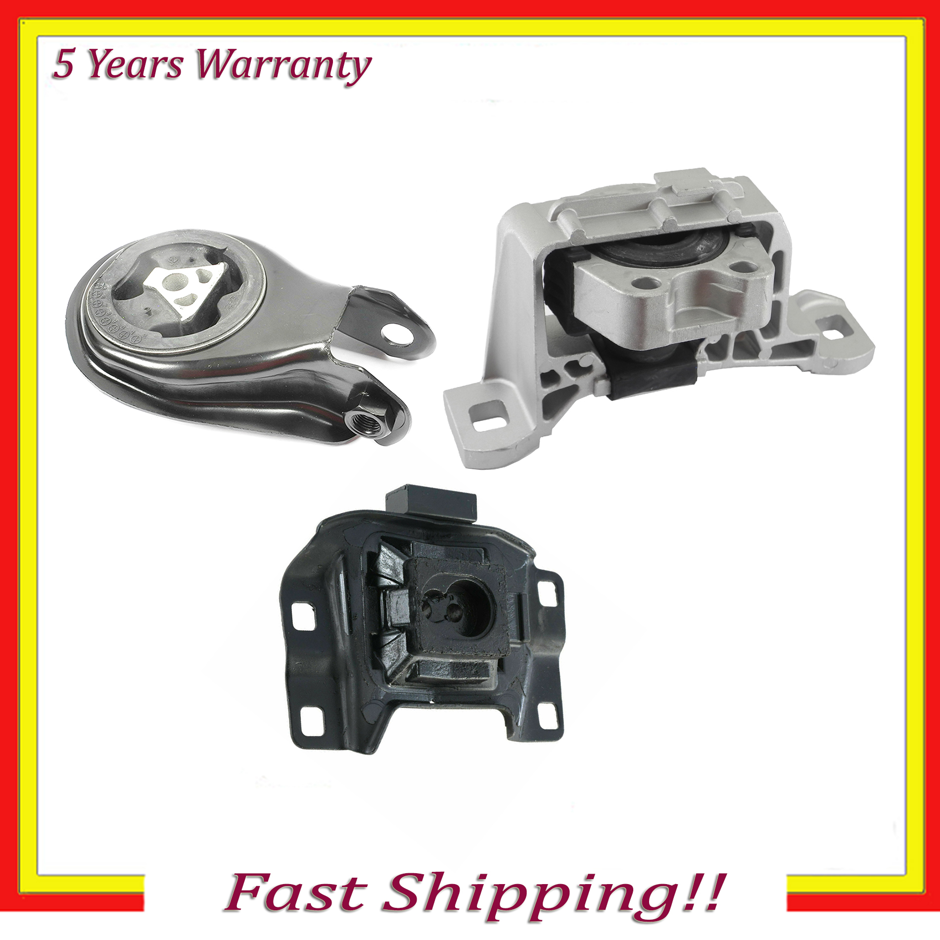 Engine Motor & Manual Transmission Mount For 2010 Mazda 3 2.0L Set of