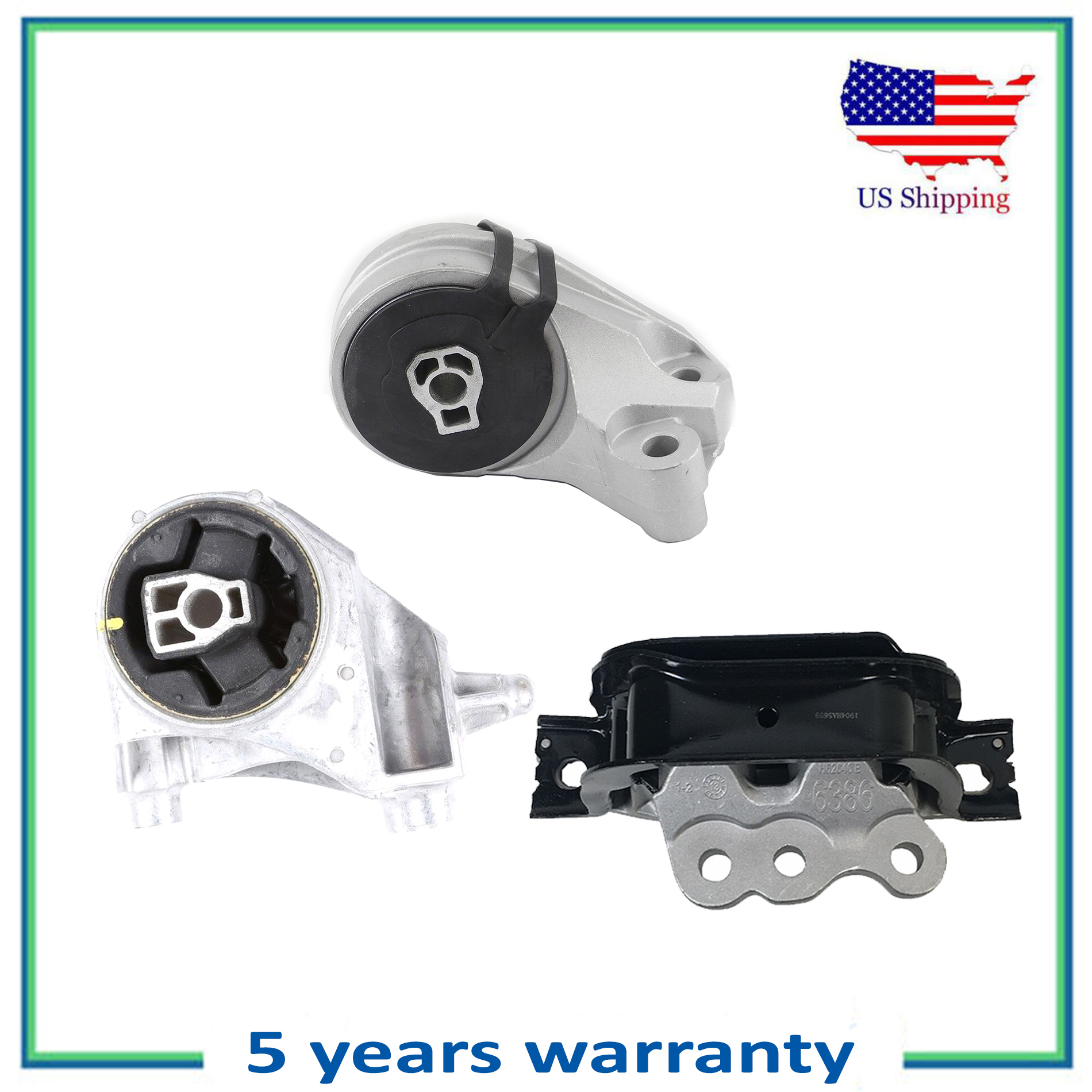 Front Motor Mount /&Trans Mount for Chevrolet Equinox GMC Terrain 2010-2017 2.4L