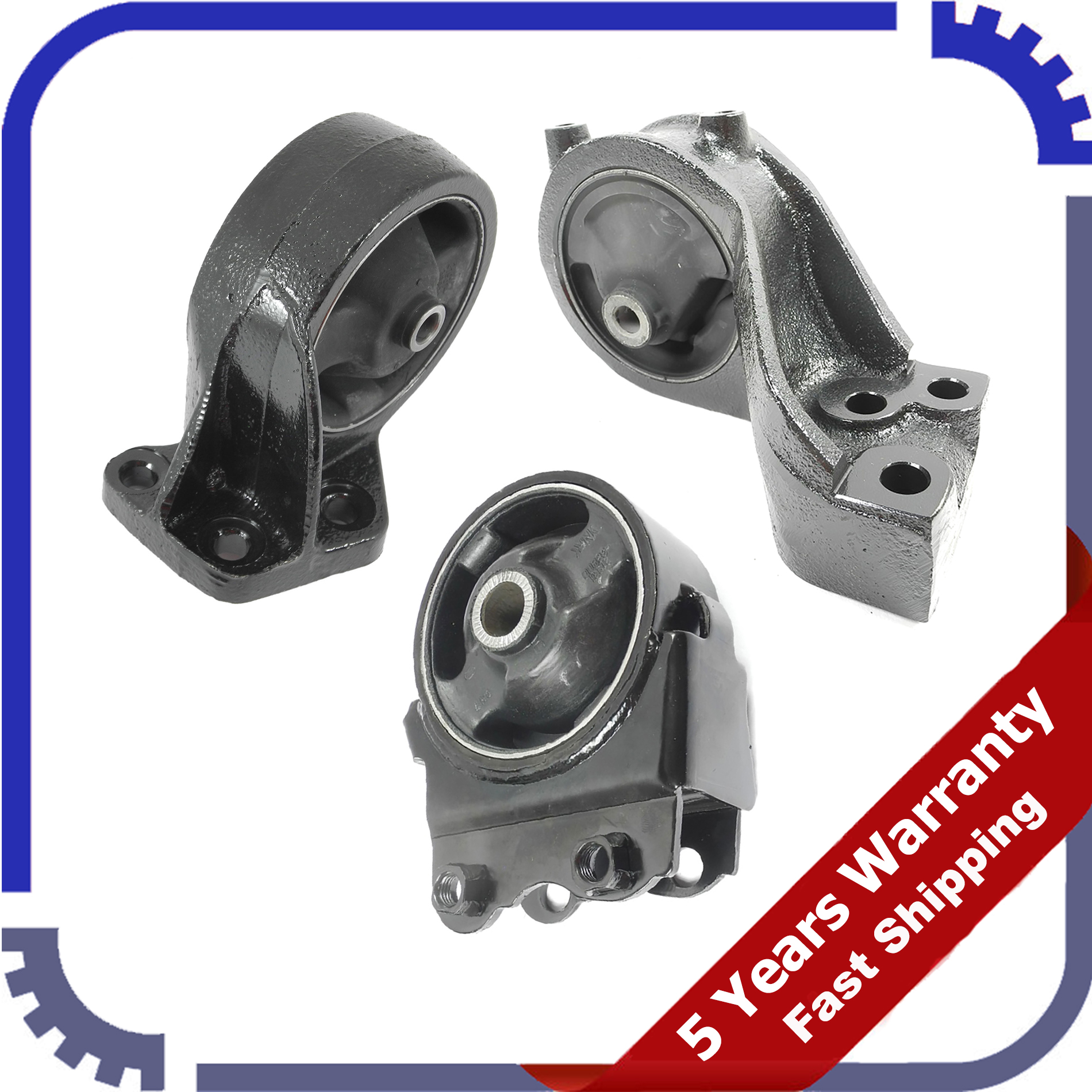 Motor Mount /& Auto Trans Mount 3PCS Kit for 02-05 Hyundai Sonata 2.4L//2.7L