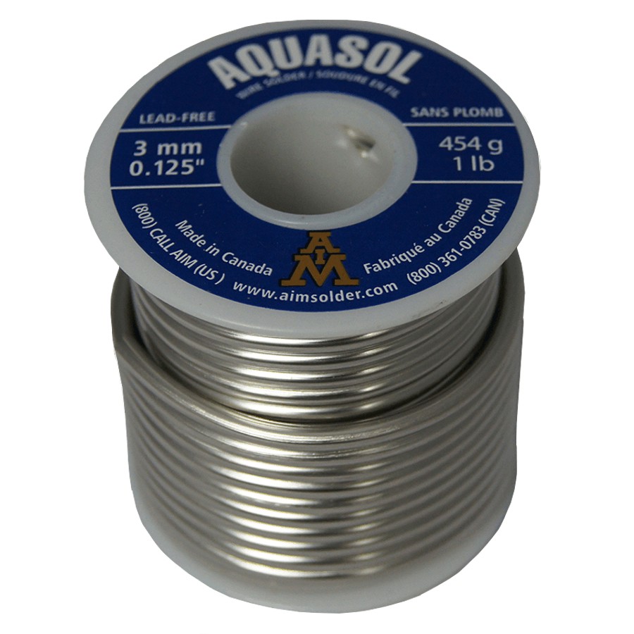 3mm 454g (1lb) aim aquasol wire solder (773192051678)