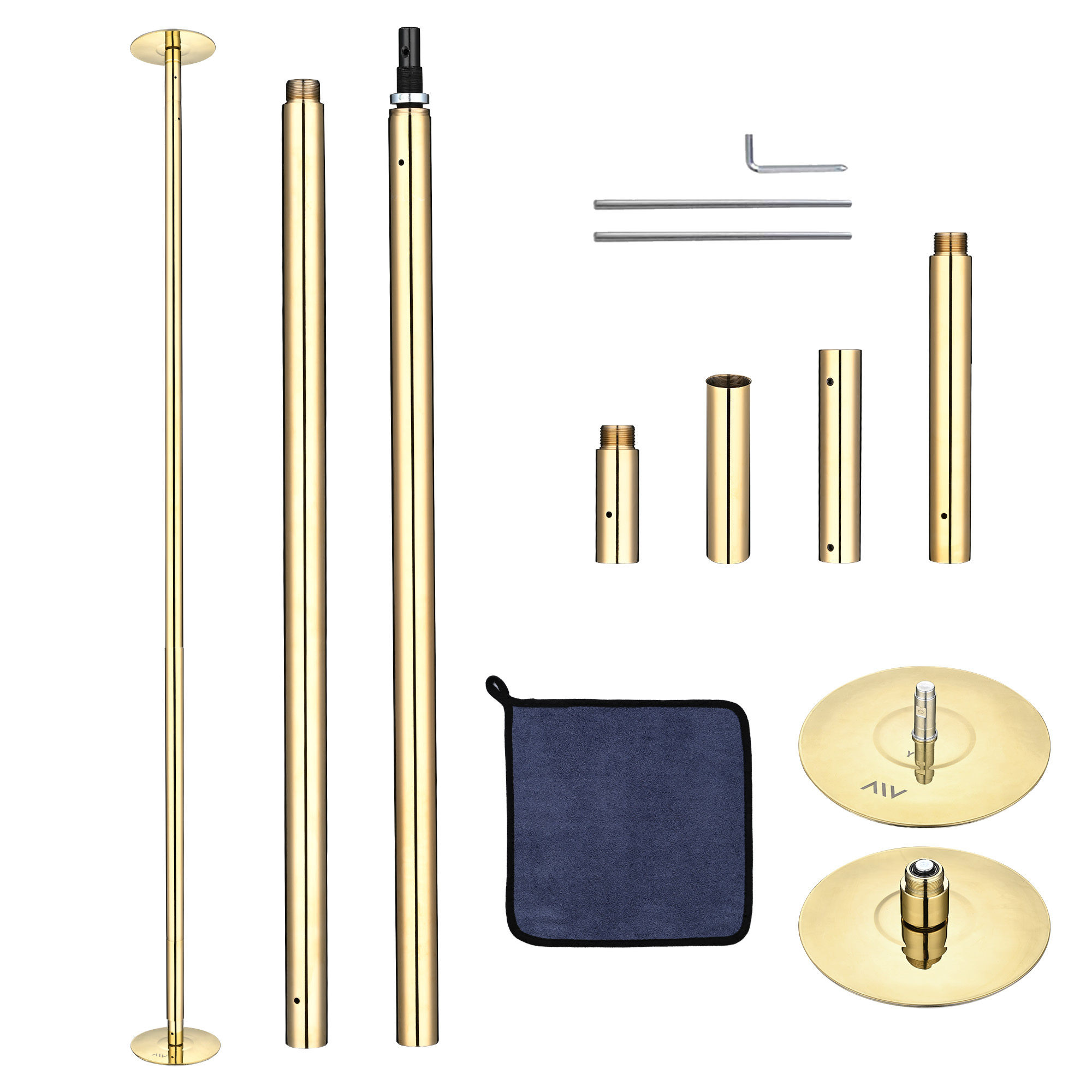 9 Fuß 45 mm Tanzstange Kit Stripper Pole Spinning statisch für Pub Heimtraining - Bild 16 von 20