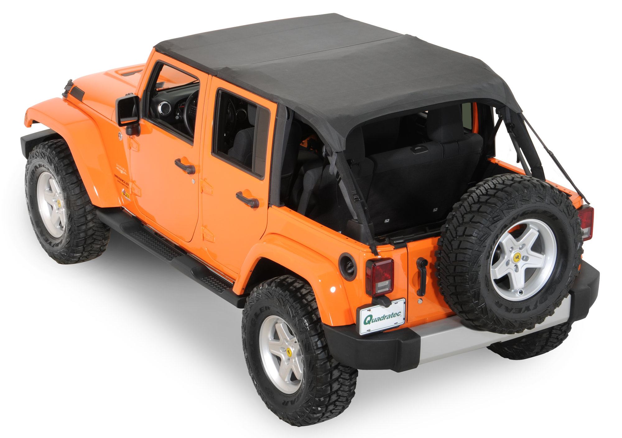 0718 Jeep Wrangler Rampage Sailcloth Trail Soft Top With Tinted