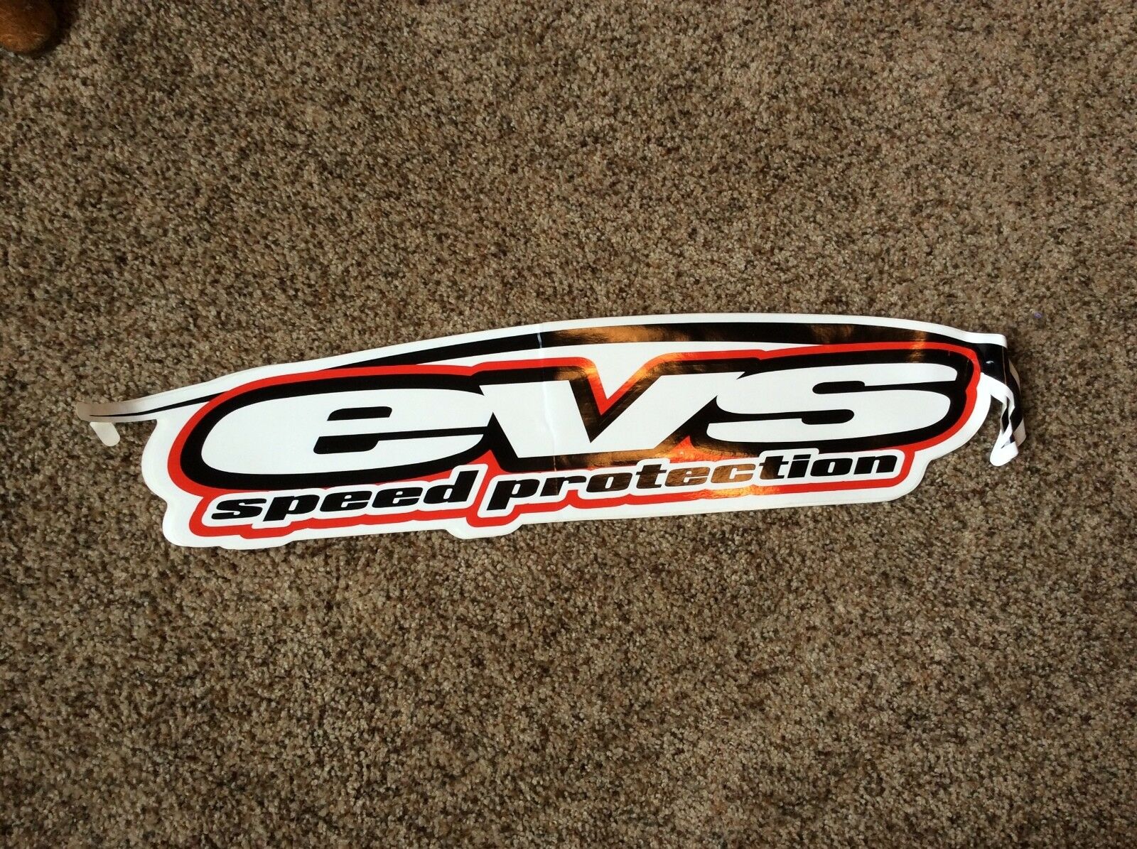 EVS Speed Protection White Sticker Decal White Black & Red 5x25 ATV