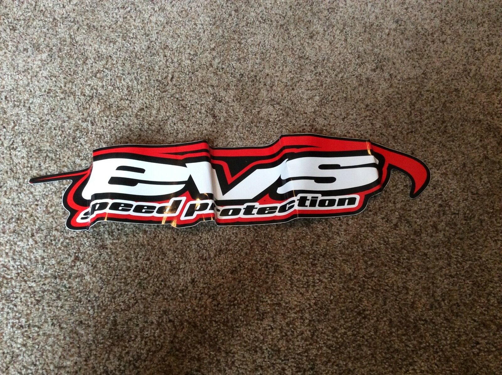 New EVS Speed Protection Sticker Decal Black White Red ATV, Dirtbike