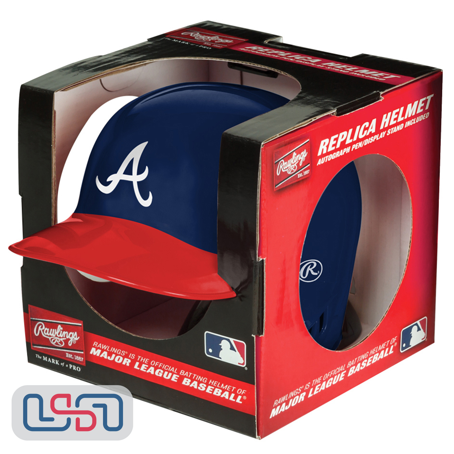 Atlanta Braves Rawlings Mini MLB Baseball Batting Helmet eBay