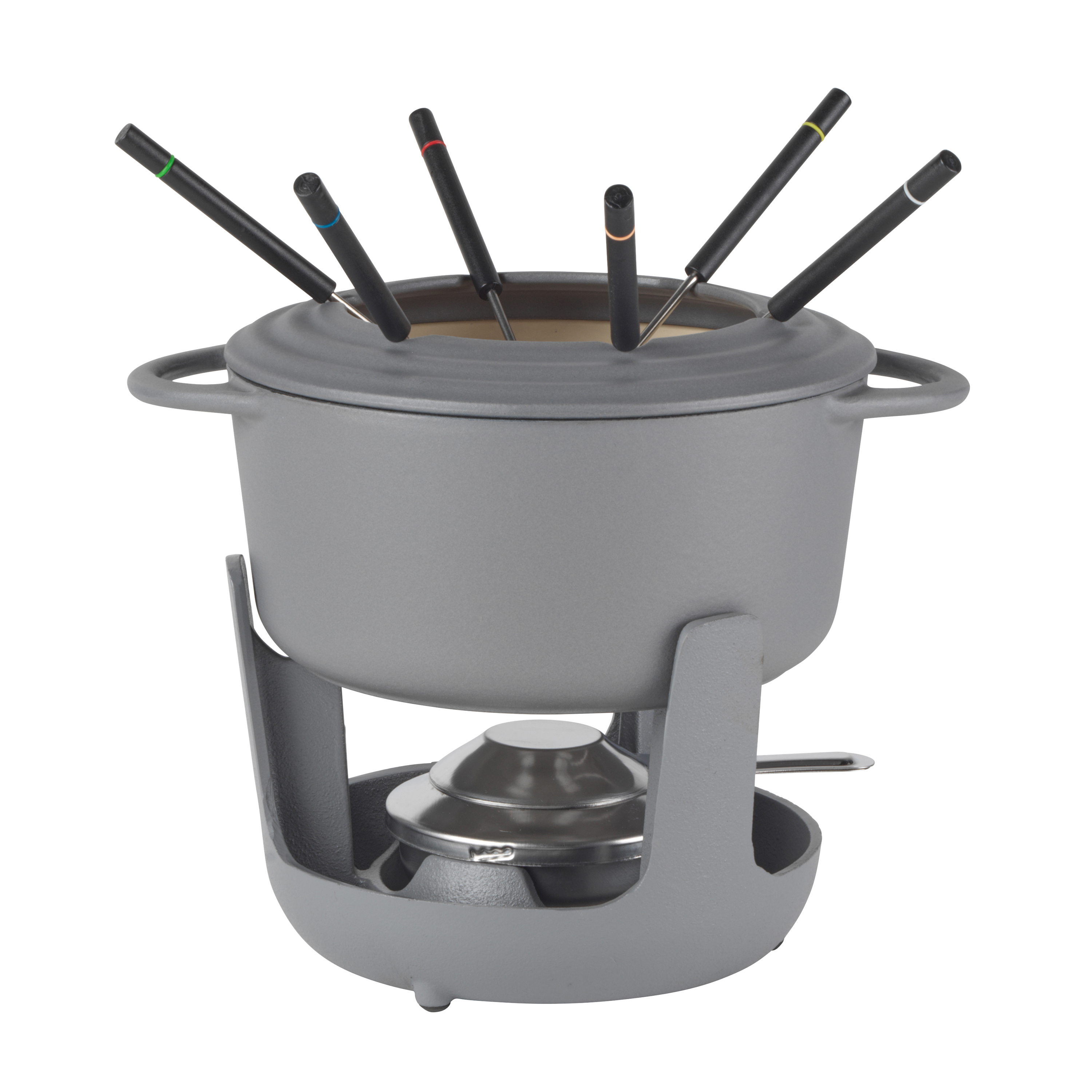 Vivo by Villeroy & Boch CW0623 Cast Iron Fondue Set with 6 Forks