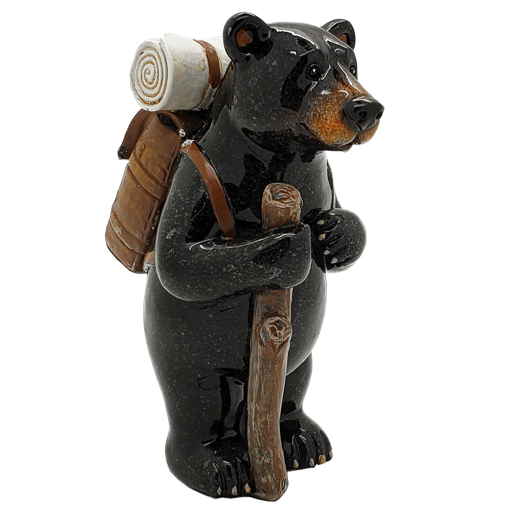 Pacific Giftware Animal World Black Bear Hiking Resin Figurine Home