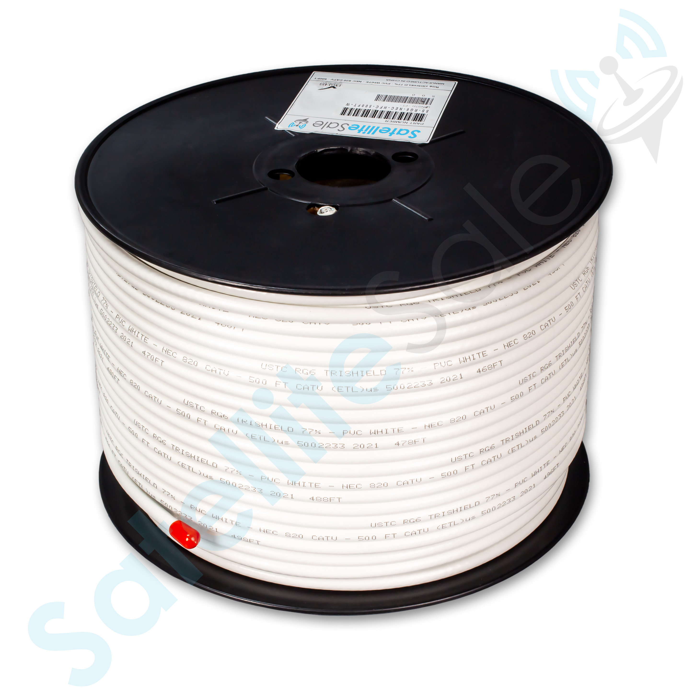 SatelliteSale RG-6 Trishield NEC 820 CATV HFC Kabel koncentryczny PVC 500 stóp - Zdjęcie 11 z 11