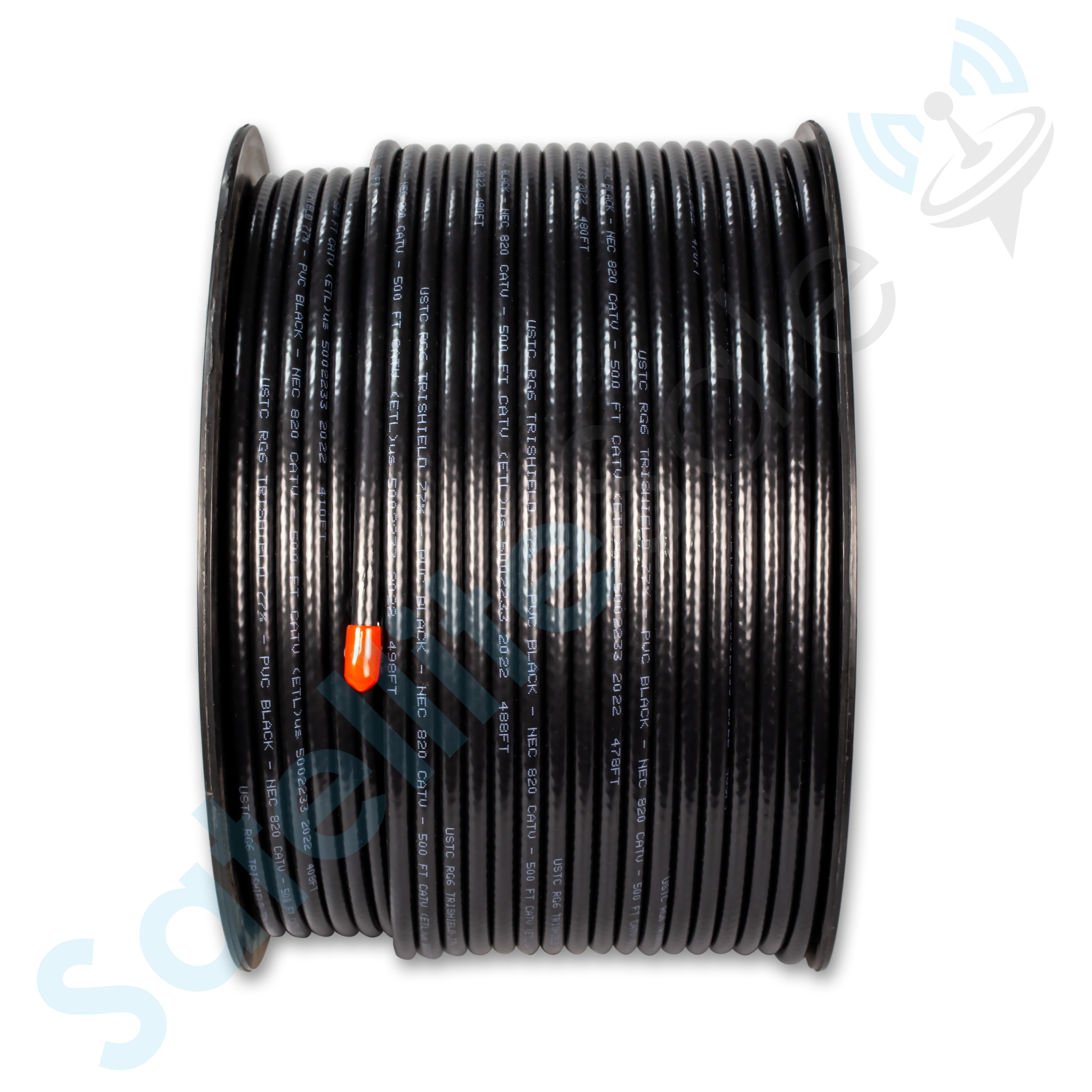 SatelliteSale RG-6 Trishield NEC 820 CATV HFC Kabel koncentryczny PVC 500 stóp - Zdjęcie 7 z 11