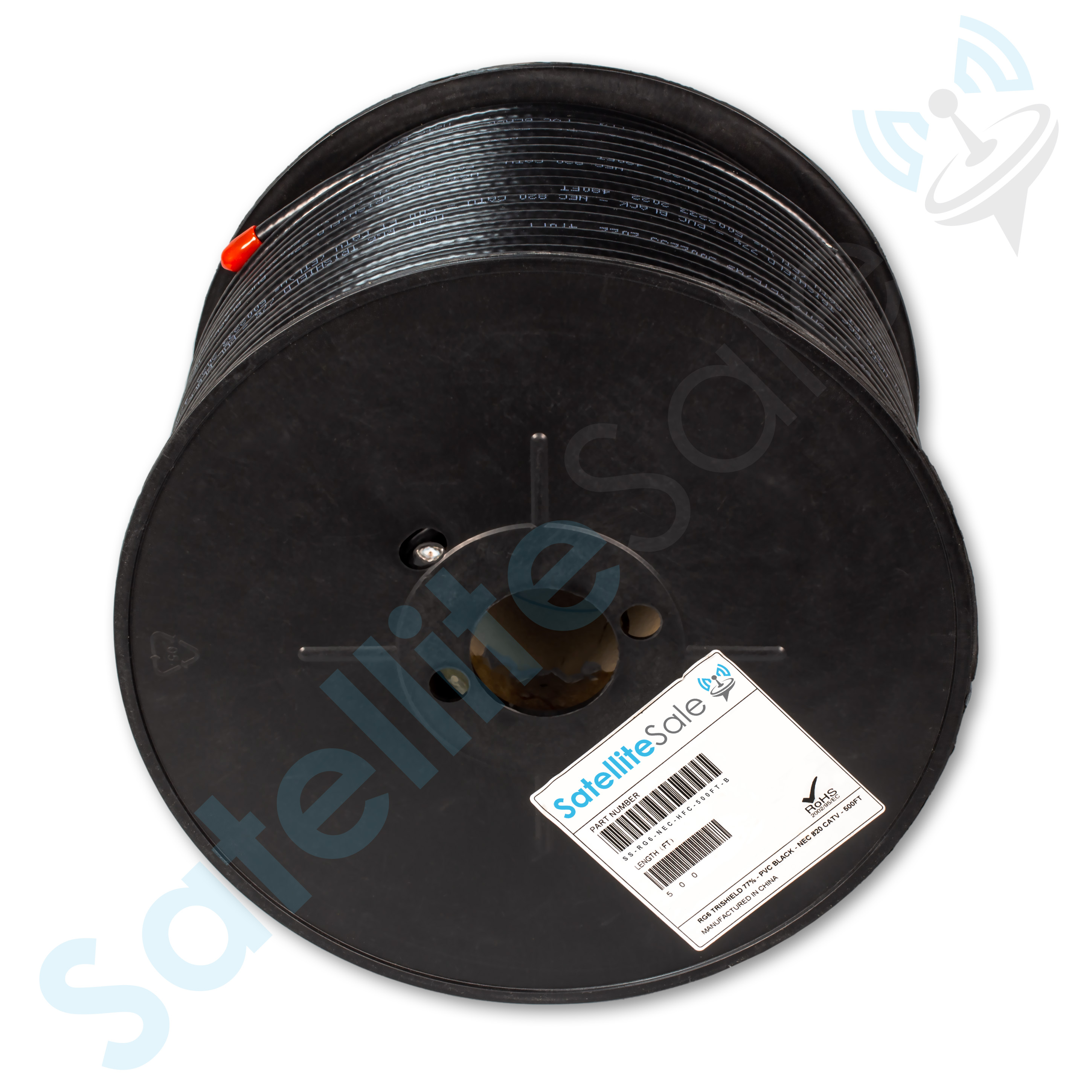 SatelliteSale RG-6 Trishield NEC 820 CATV HFC Kabel koncentryczny PVC 500 stóp - Zdjęcie 8 z 11