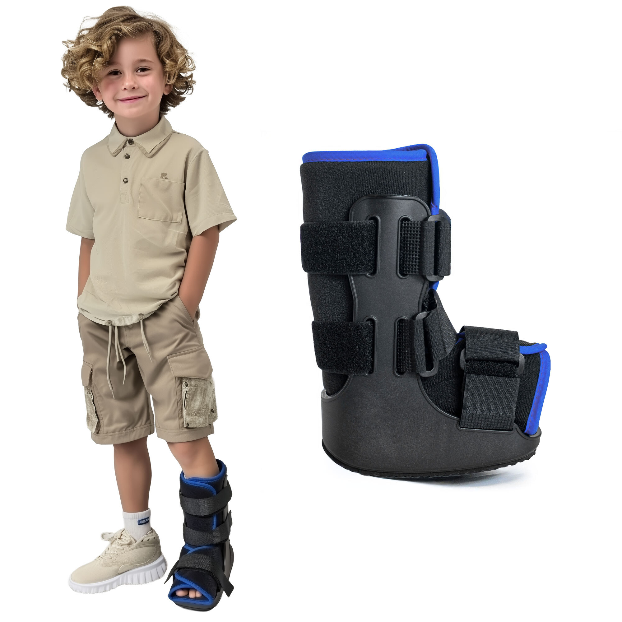 Pediatric Walker Fracture Boot for Kids Broken Toe or Foot, Left or Right Foot - Picture 8 of 12