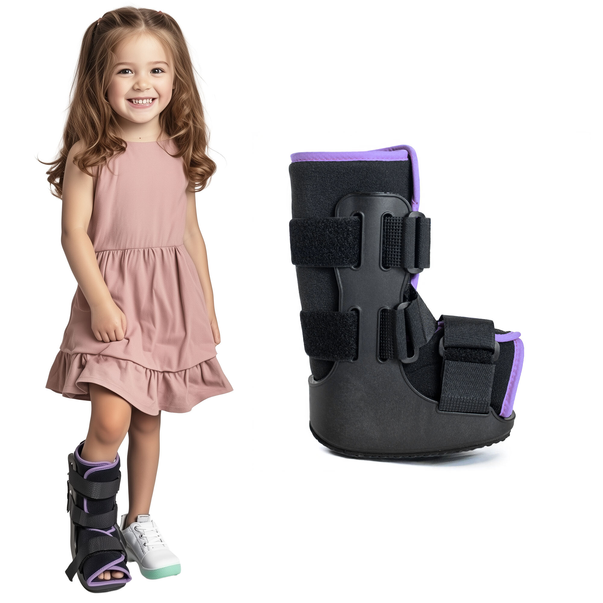 Pediatric Walker Fracture Boot for Kids Broken Toe or Foot, Left or Right Foot - Picture 10 of 12