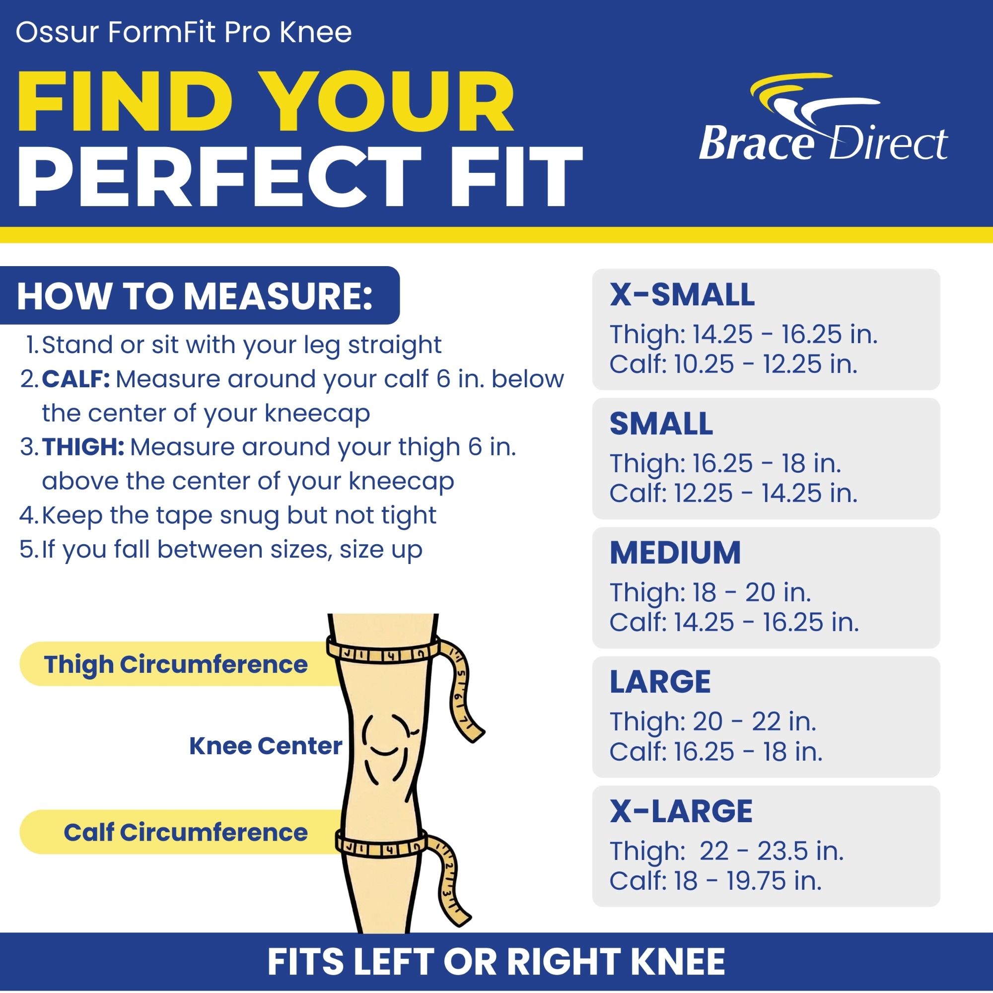 Ossur FormFit Pro Knee Compression Sleeve For Sprains And Instability