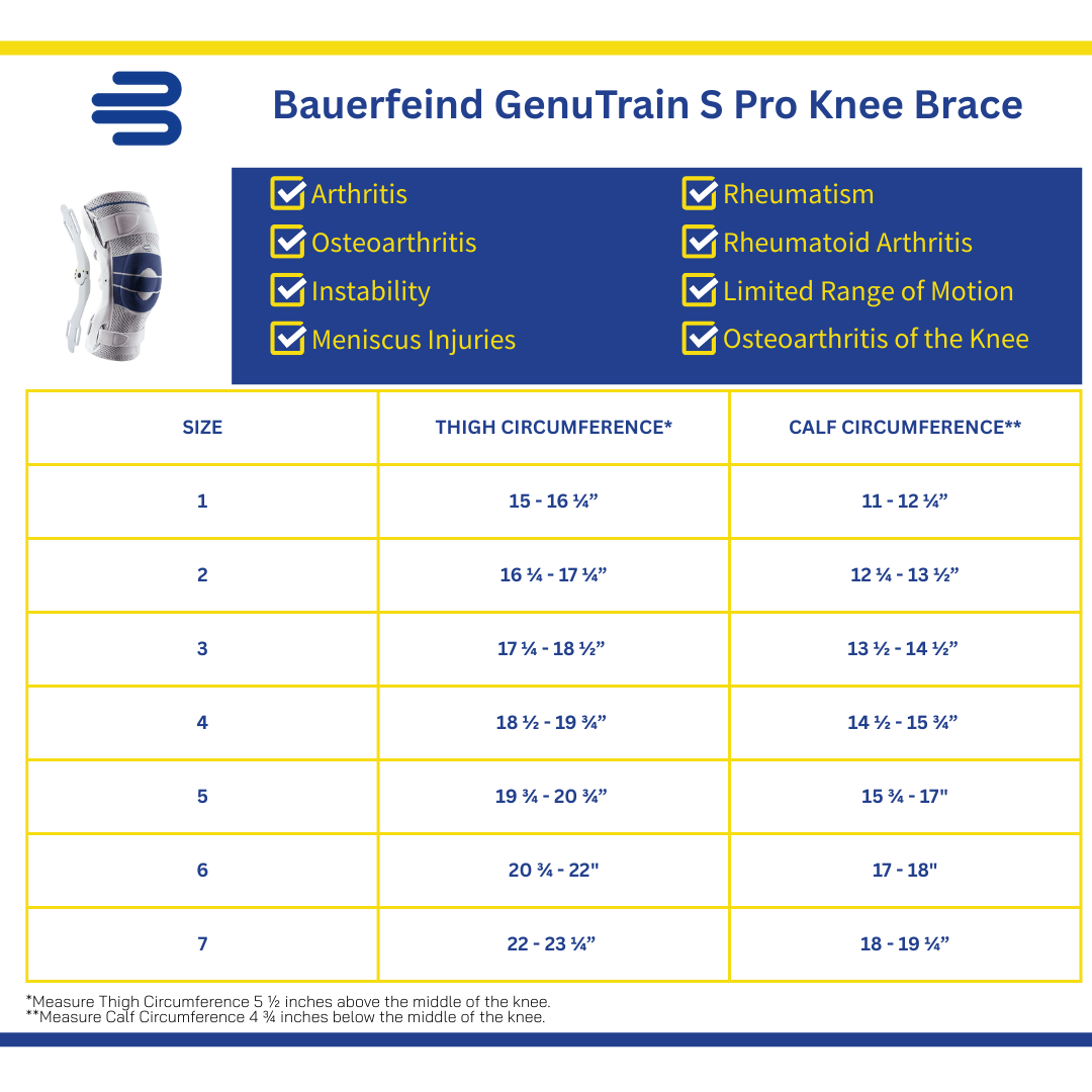 Bauerfeind GenuTrain S Pro Knee Brace with Adjustable Hinges – Support for - Picture 4 of 21