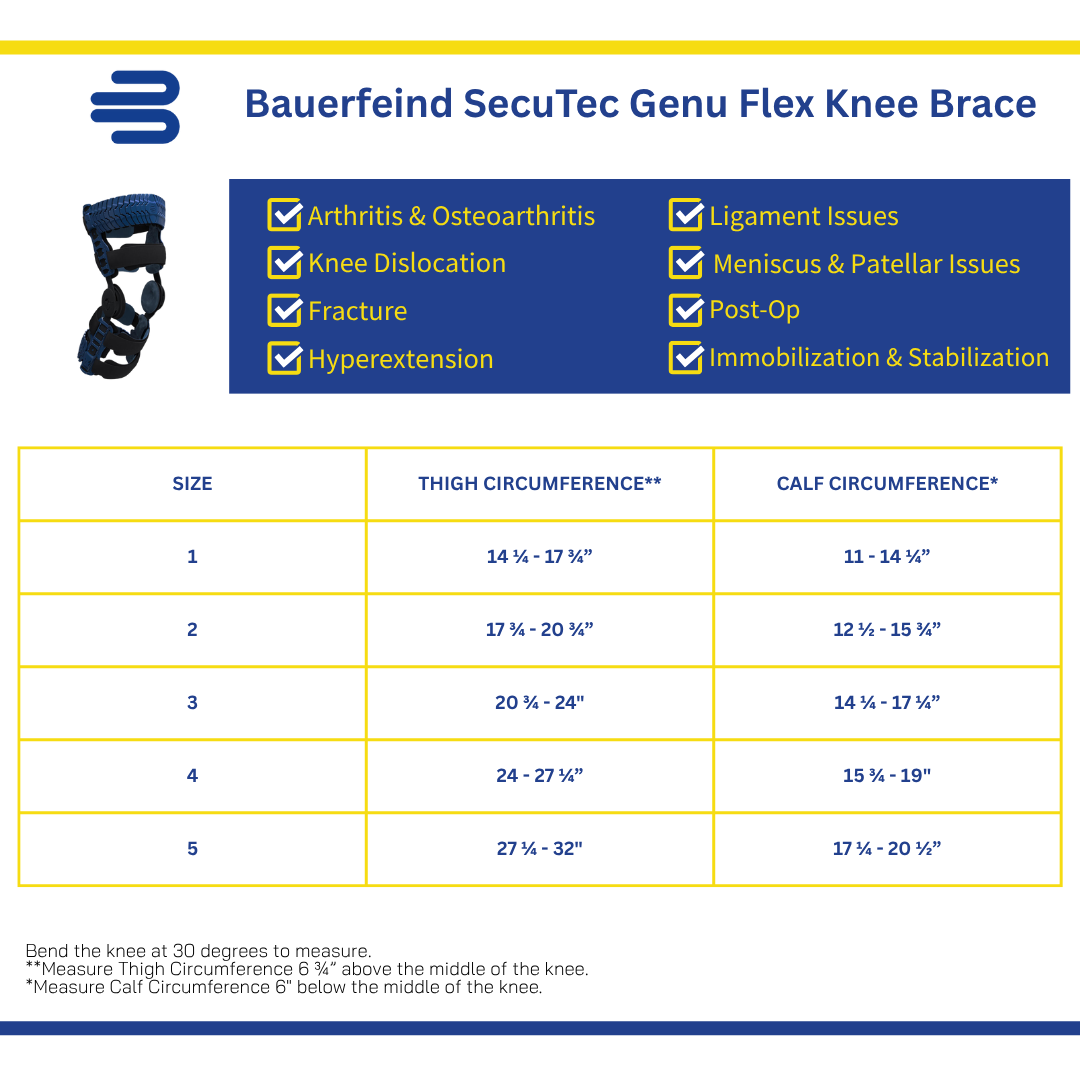 Bauerfeind SecuTec Genu Flex Knee Brace – Adjustable Stabilizer for Ligament &