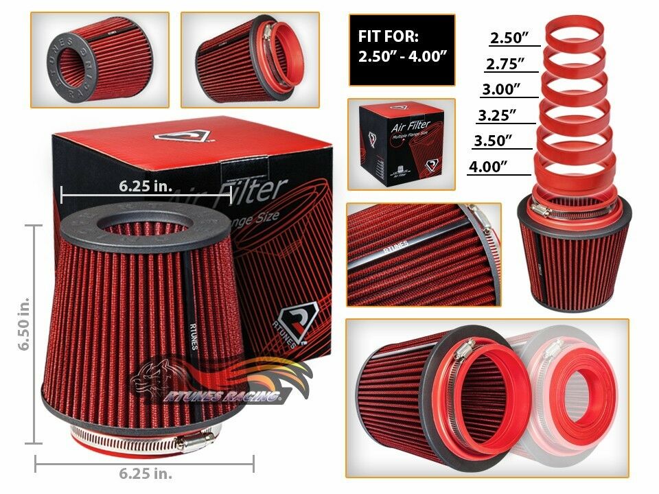 Cold Air Intake Filter Universal RED For Suzuki X-90 / XL-7 / SX4