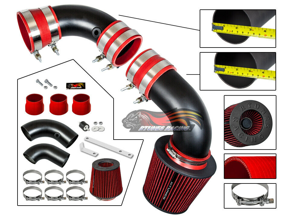 BCP RED 96-05 Sonoma//Hombre//Bravada 4.3 V6 Cold Air Intake Induction Kit+Filter