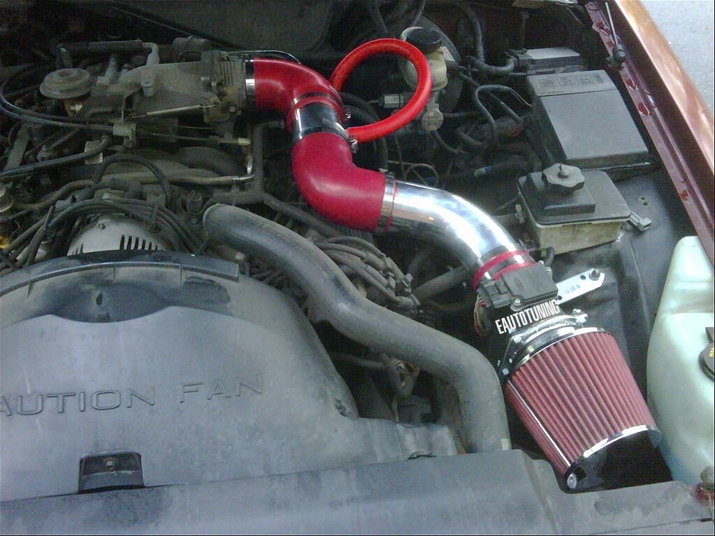 Short Ram Air Intake Kit + RED Filter for 9602 Grand Marquis / Town Car 4.6 V8 eBay