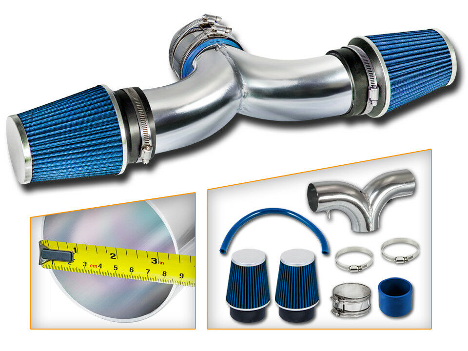 Short Ram Air Intake Kit + BLUE Filter for 0104 Corvette C5 5.7L V8