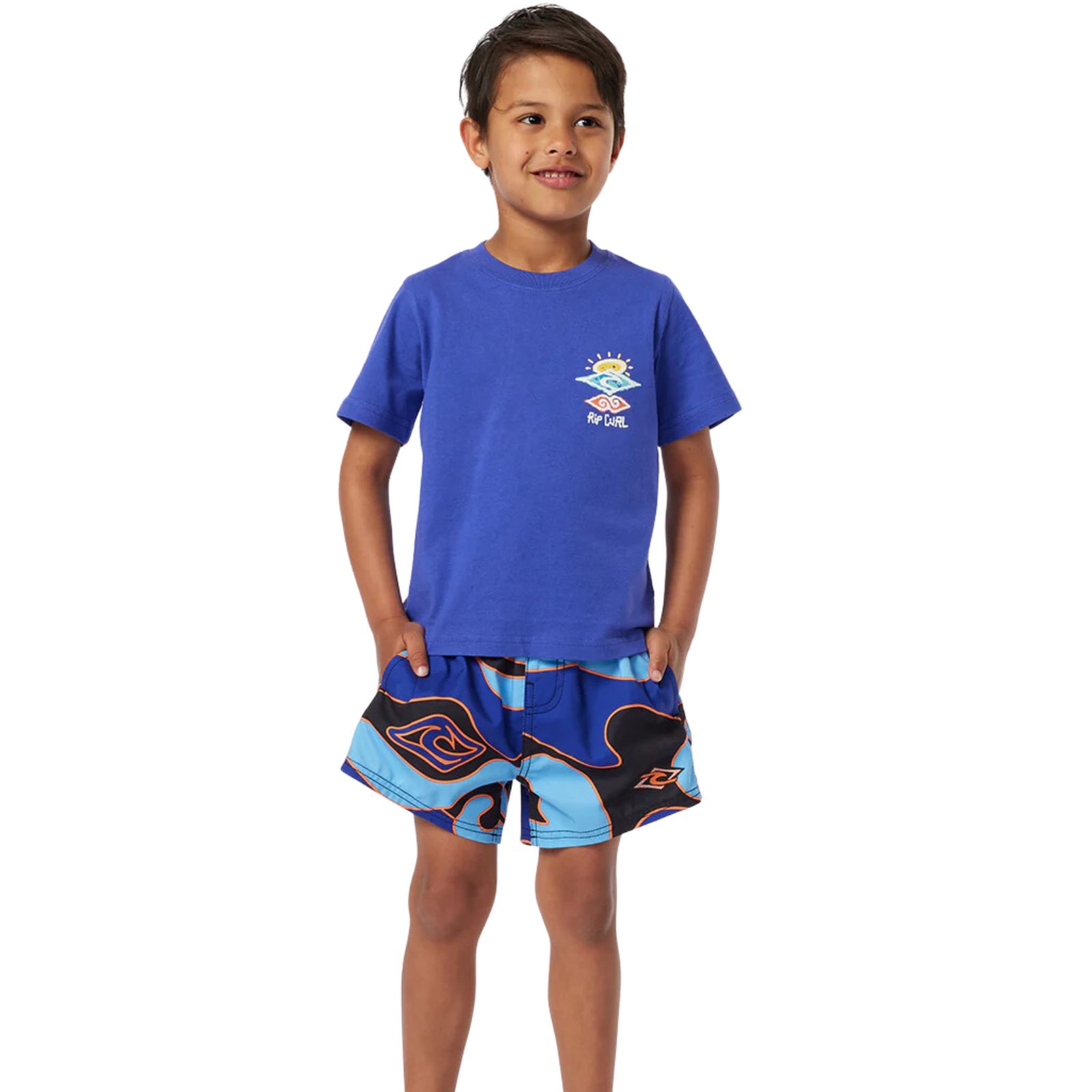 Rip Curl Kids Icons Of Shred Short Sleeve Crew Neck Cotton T-Shirt Top Tee - Picture 7 of 7