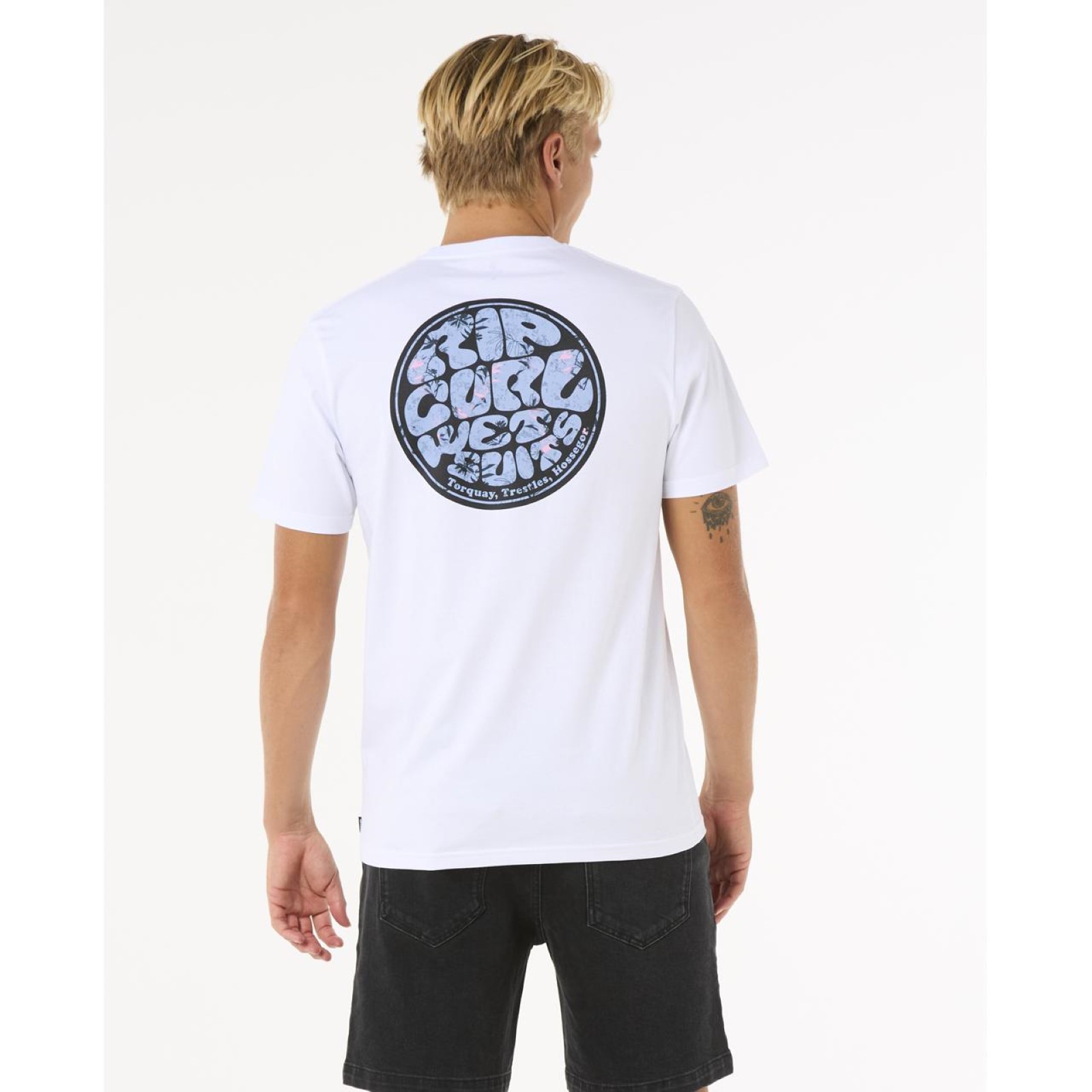 Rip Curl Mens Wettie Passage Icon Short Sleeve T-Shirt - Picture 29 of 36