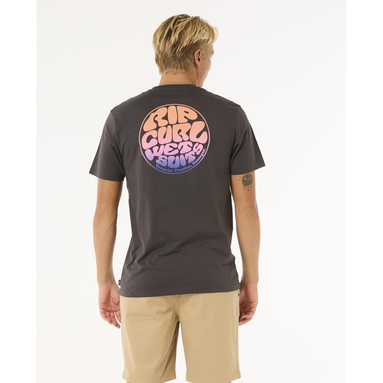 Rip Curl Mens Wettie Passage Icon Short Sleeve T-Shirt - Picture 19 of 36