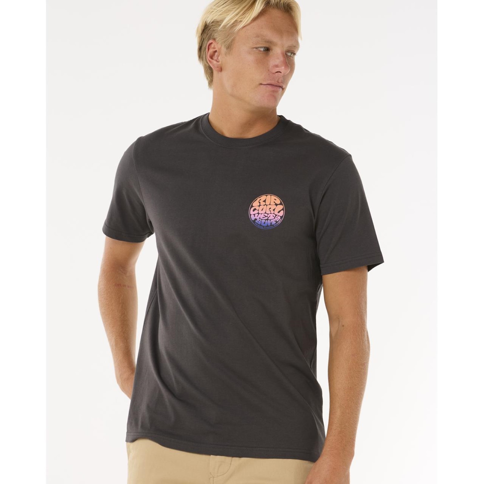 Rip Curl Mens Wettie Passage Icon Short Sleeve T-Shirt - Picture 21 of 36