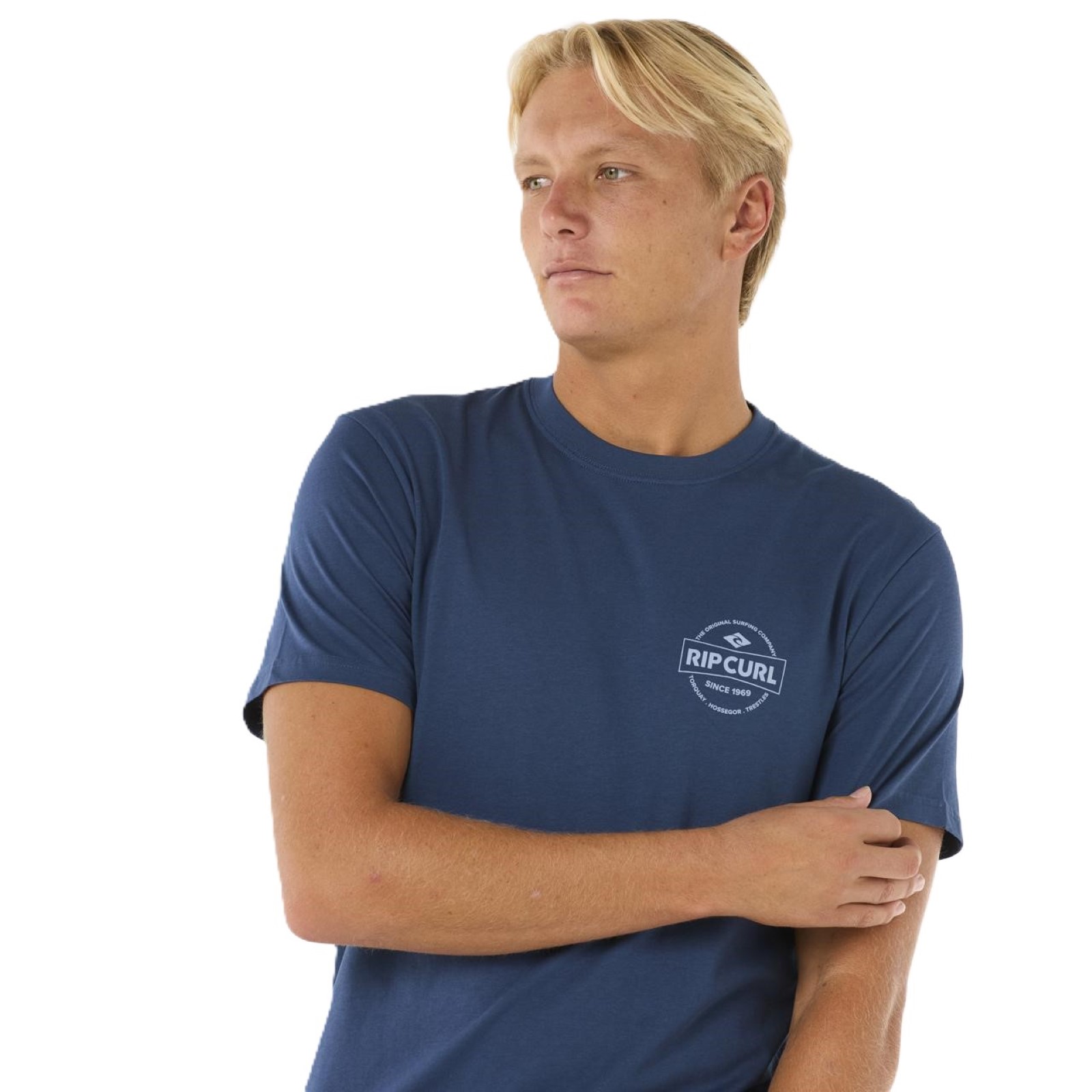 Rip Curl Mens Staple Short Sleeve T-Shirt - Picture 31 of 31