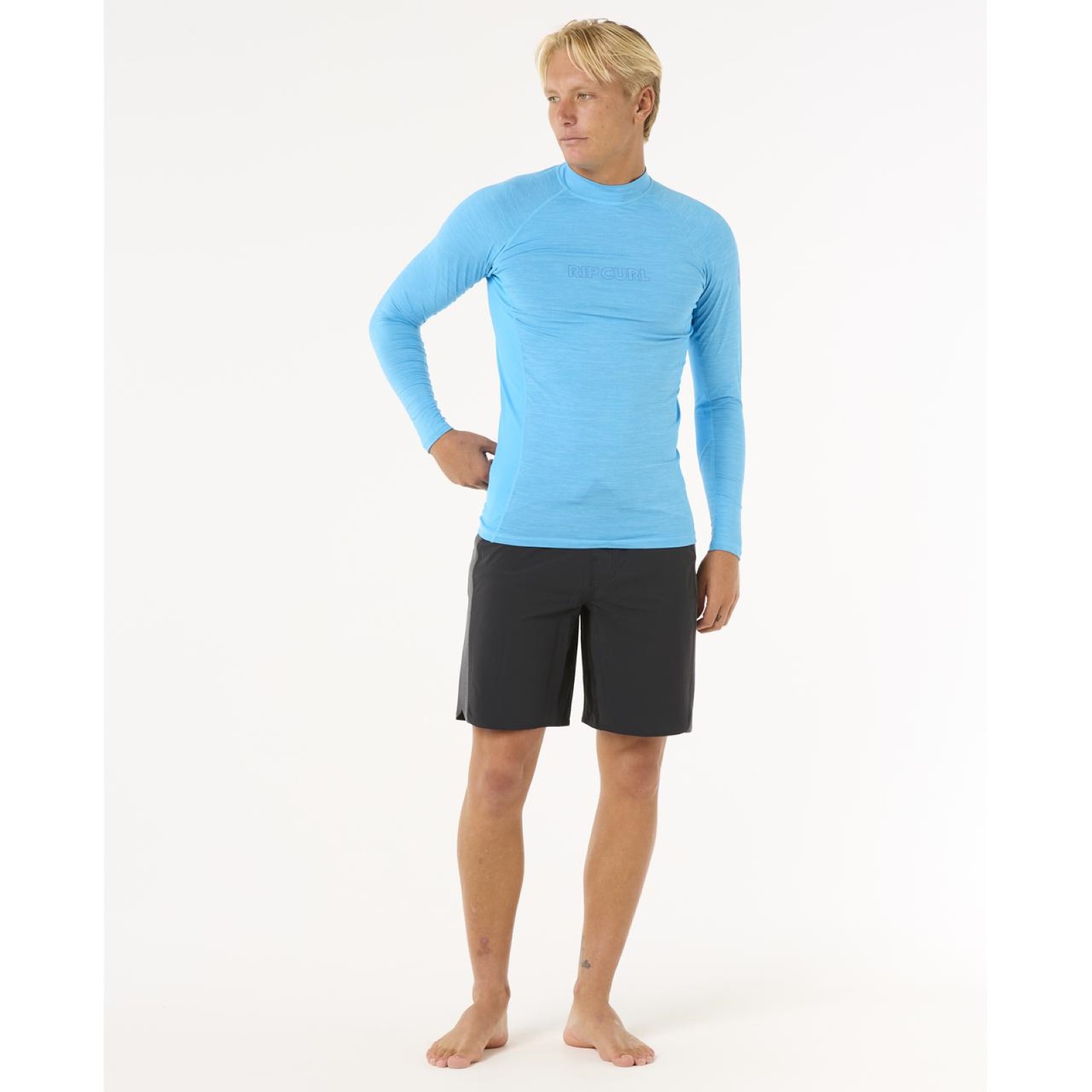 Rip Curl Para Hombres Dawn Patrol UPF 50 Perf Manga Larga Erupción Chaleco Prenda para el torso Camiseta Camiseta - Imagen 11 de 31
