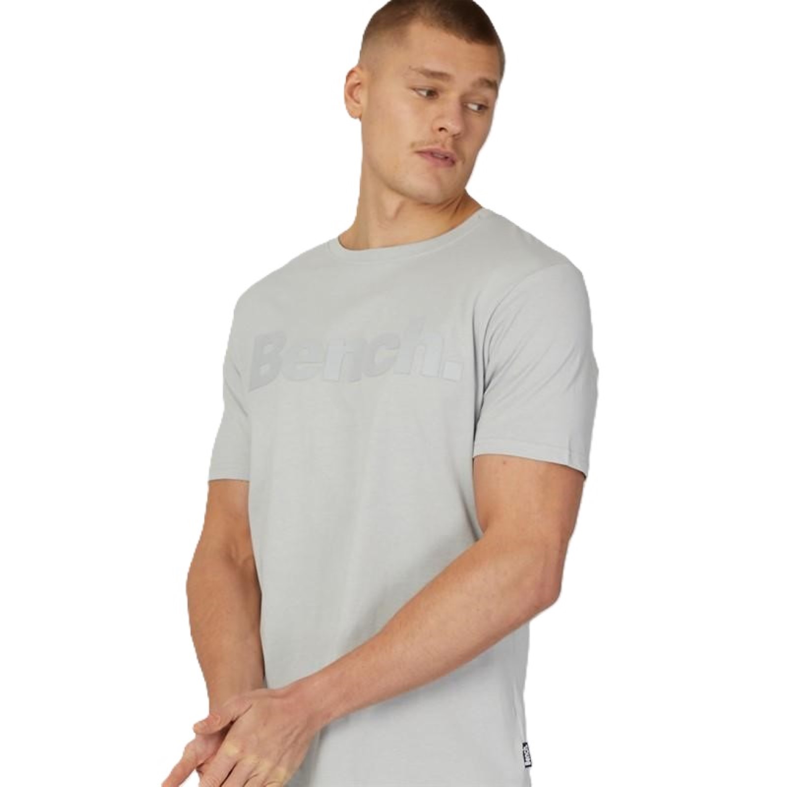 Bench Mens Worsley Casual Crew Neck Cotton Rubberised Logo T-Shirt Top Tee - Picture 16 of 47