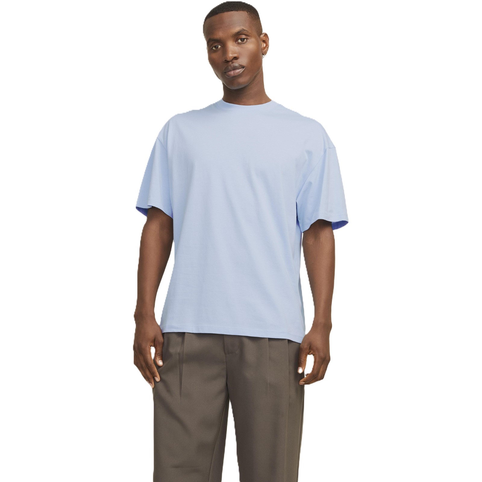T-Shirt Uomo JACK & JONES Jjejaxon Tee - Girocollo, Maniche Corte, Cotone, Regular Fit