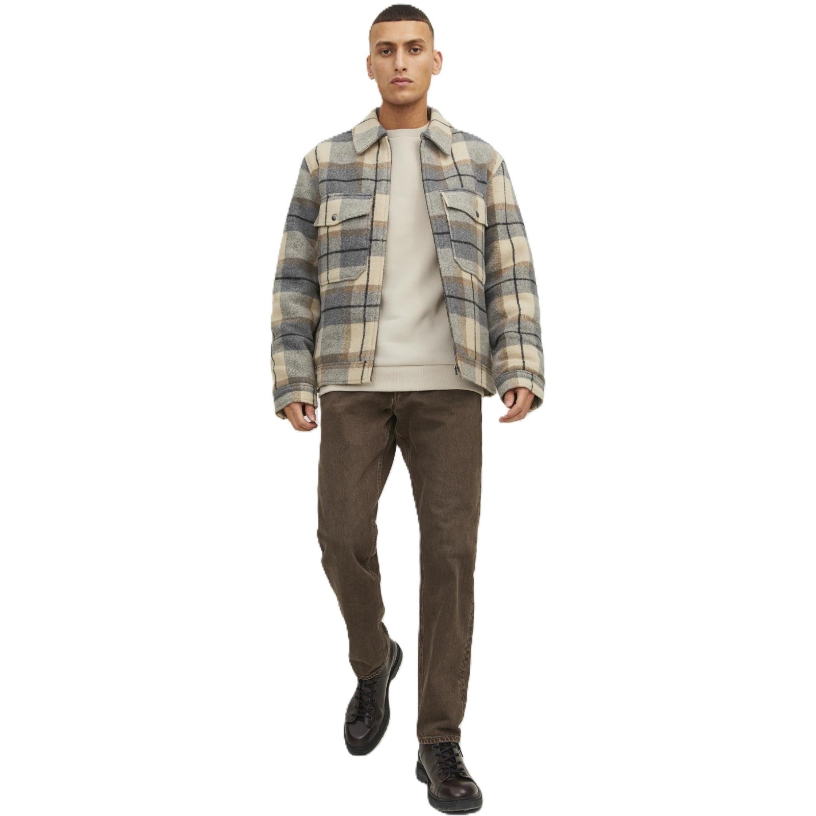 Jack & Jones Mens Bradley Sweat Crew Sweatshirt - Picture 41 of 49