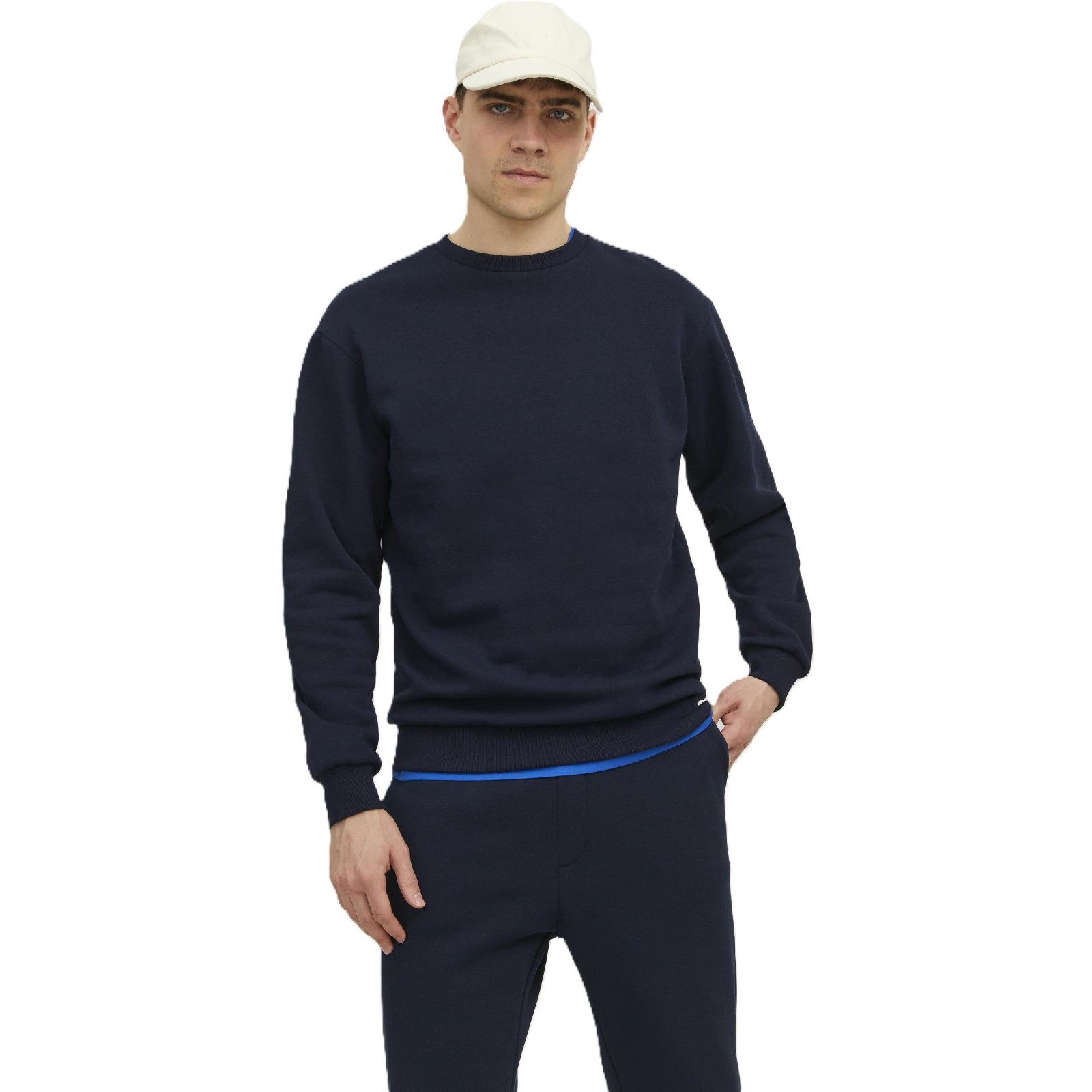 Jack & Jones Mens Bradley Sweat Crew Sweatshirt - Picture 43 of 49