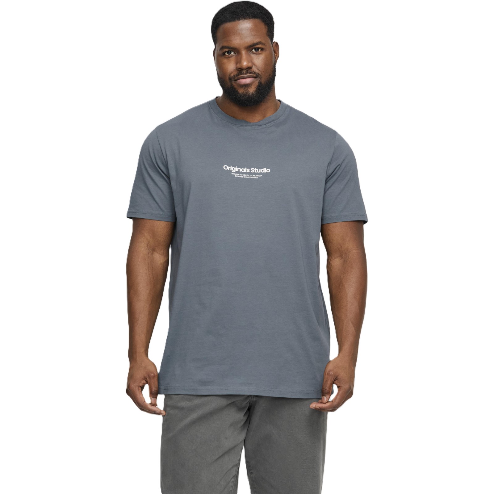 Jack & Jones Mens Vesterbro Crew Neck Big & Tall Short Sleeve T-Shirt - Picture 16 of 29