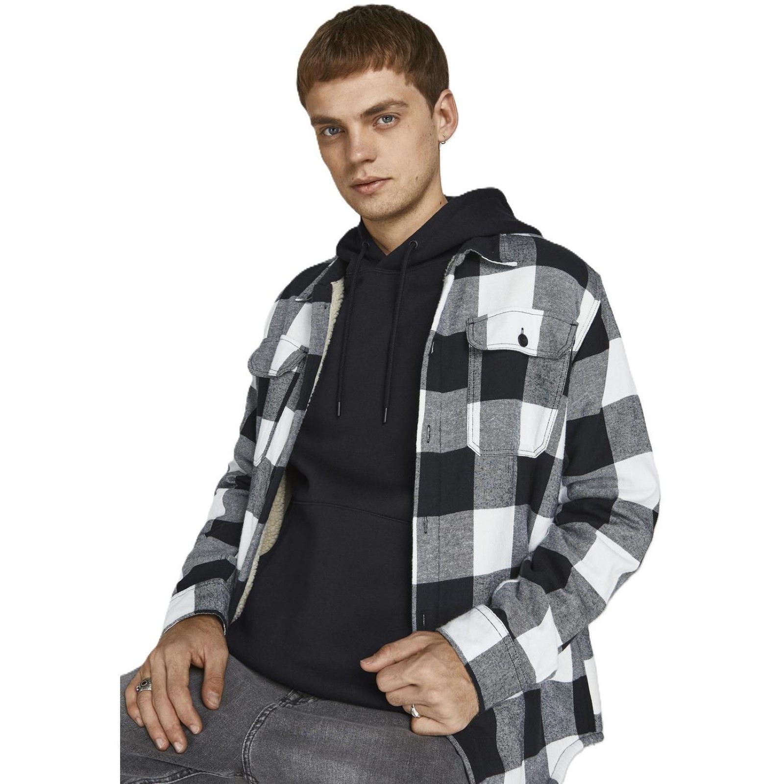 Jack & Jones Mens Bradley Sweat Hoodie - Picture 7 of 50