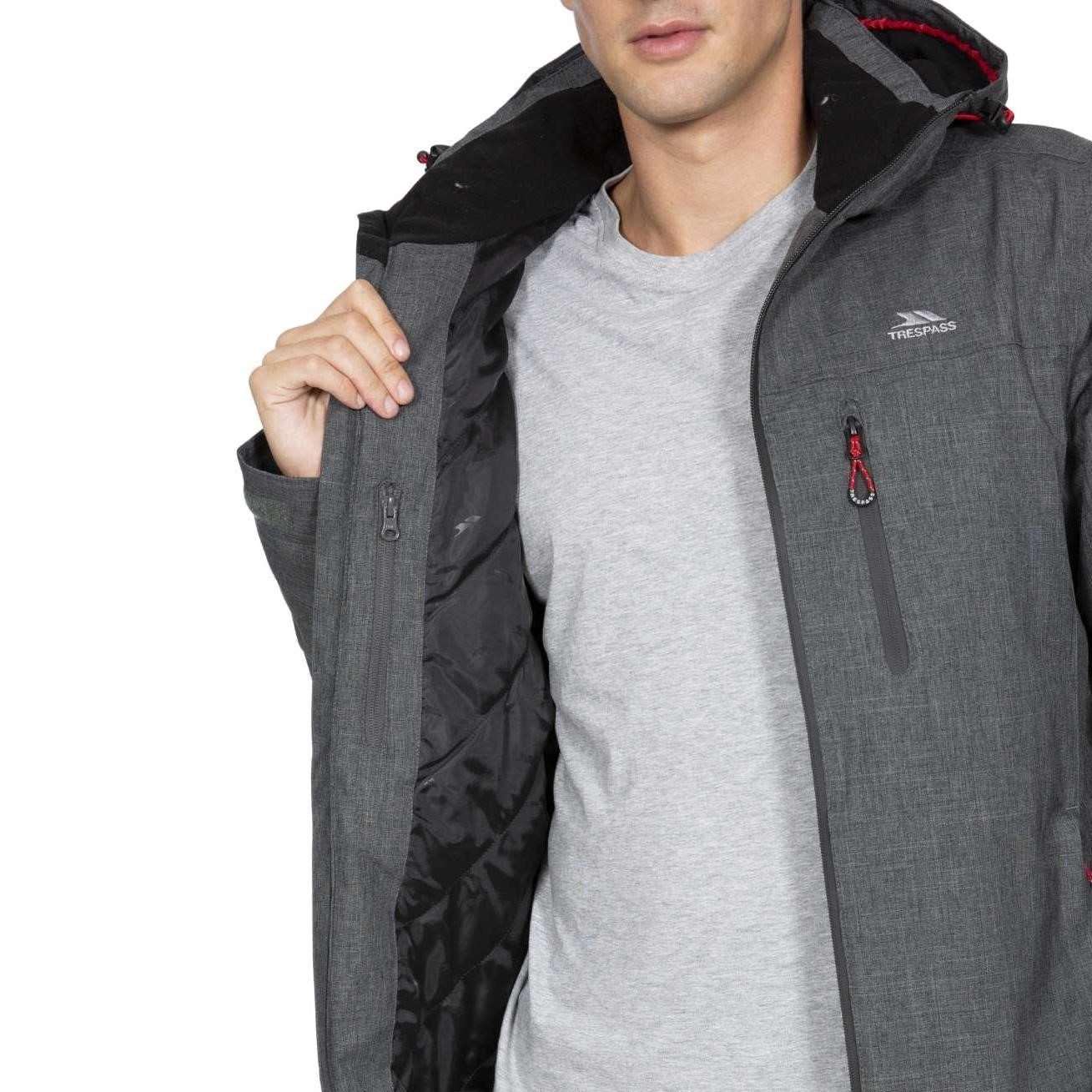 Chaqueta Trespass Para Hombres Fyfinn Cálida Invierno Acolchada Impermeable Caminar Senderismo - Imagen 7 de 12