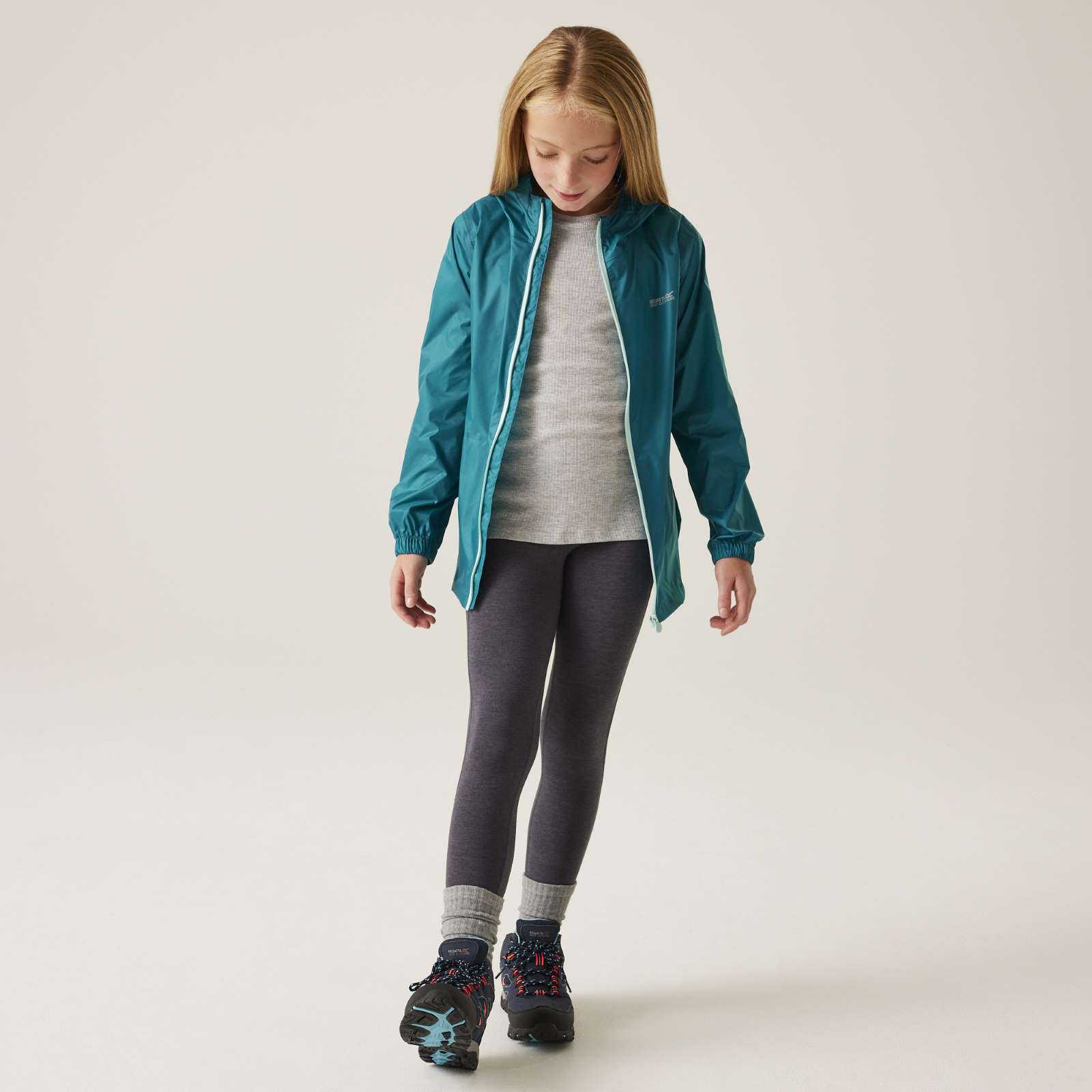 Regatta Kids Juniors Pack it III Waterproof Hooded Outdoor Walking Jacket Coat - Picture 9 of 57