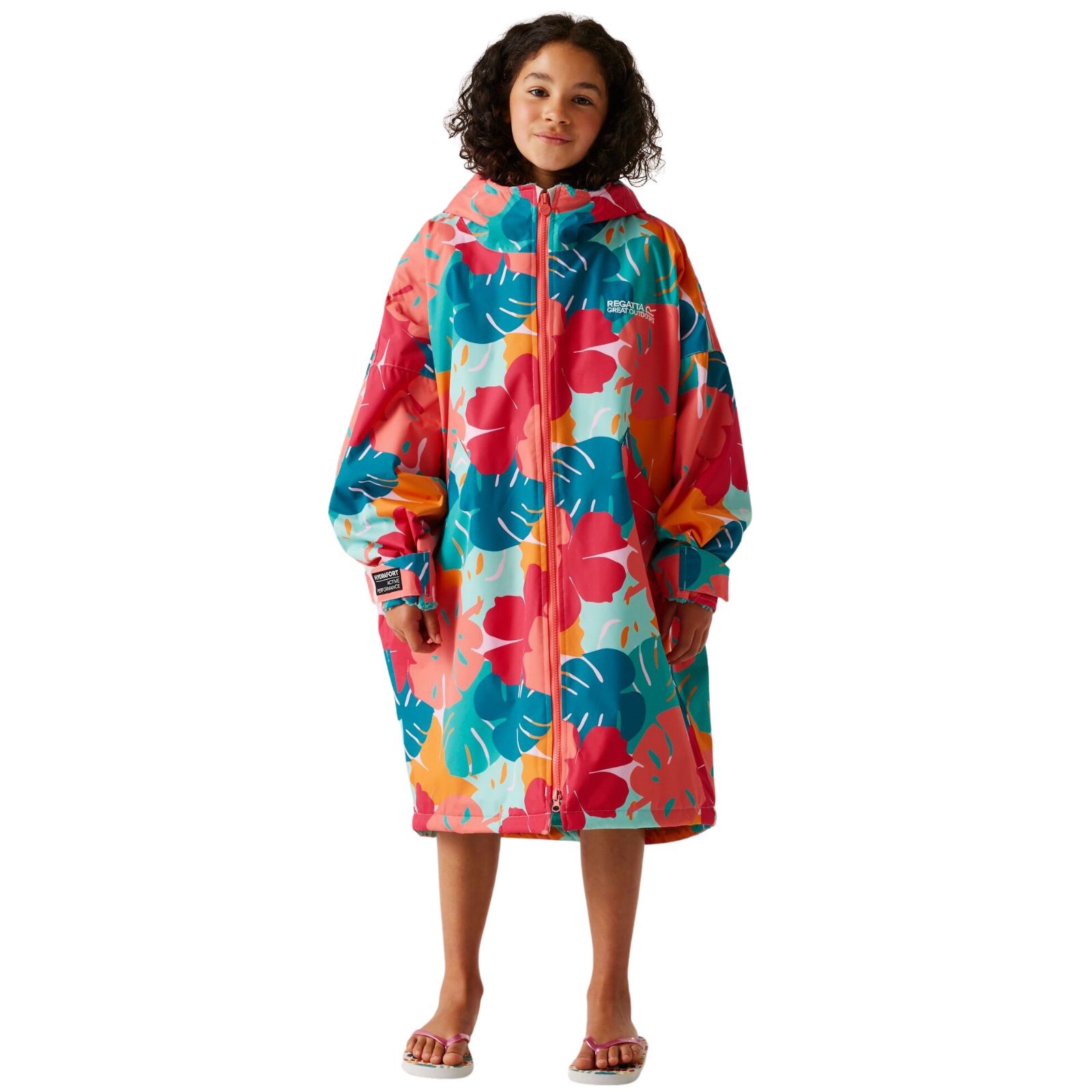 Regatta Kids Spirit Of Adventure Hooded Waterproof Warm Drying Changing Robe - Picture 141 of 150