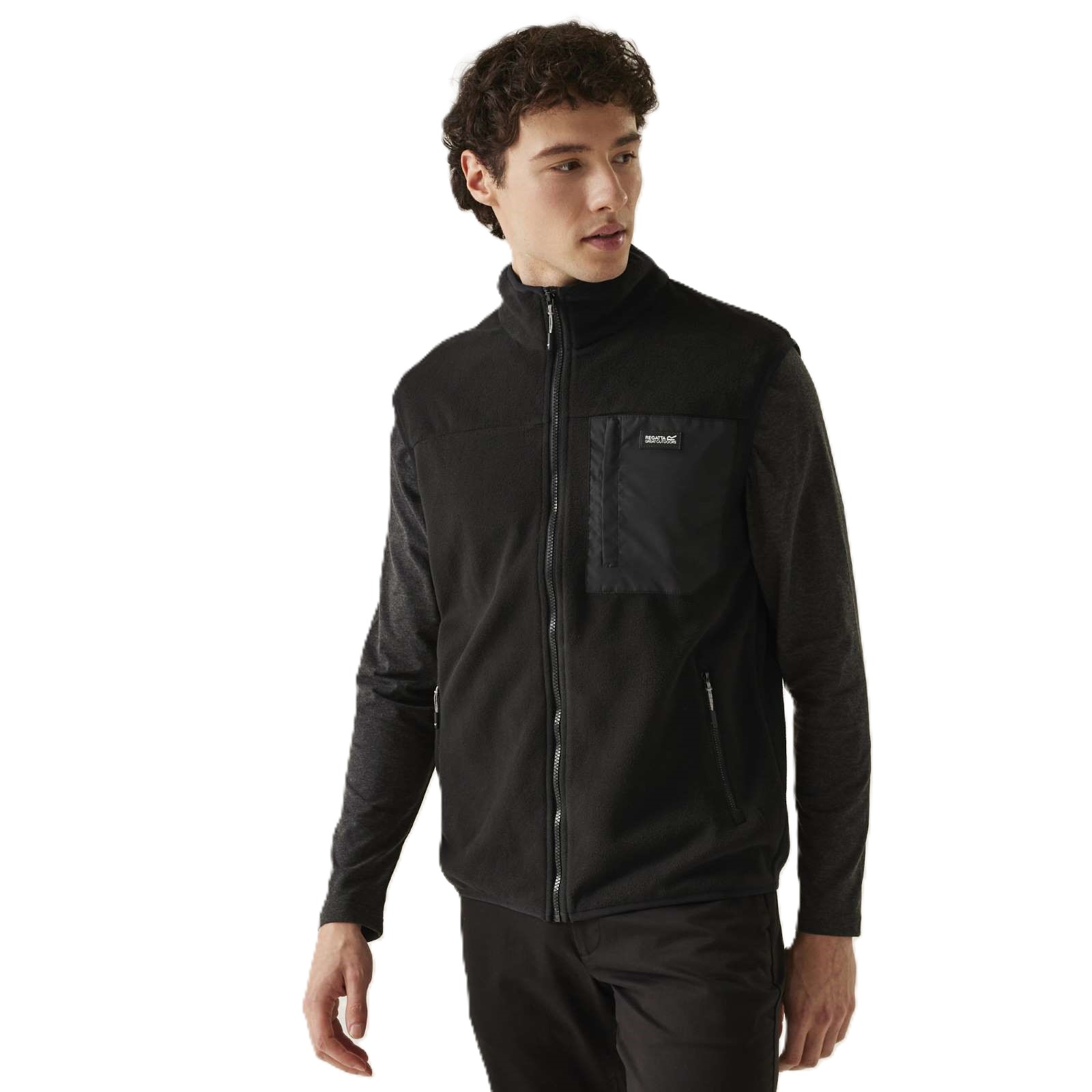 Chaleco calentador de cuerpo polar cálido de invierno para exteriores Frankie cremallera completa Regatta para hombre - Imagen 2 de 25