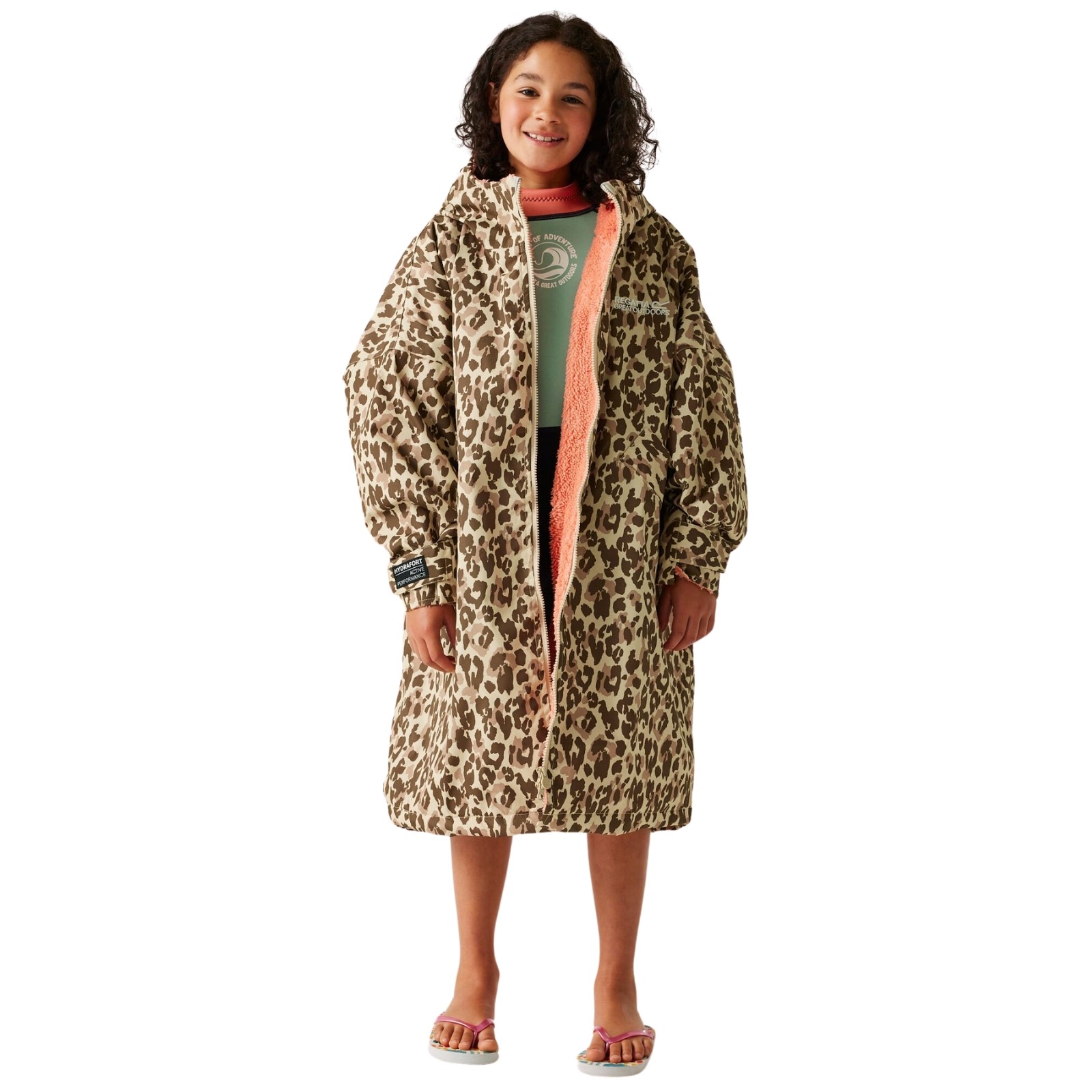 Regatta Kids Spirit Of Adventure Hooded Waterproof Warm Drying Changing Robe - Picture 65 of 150