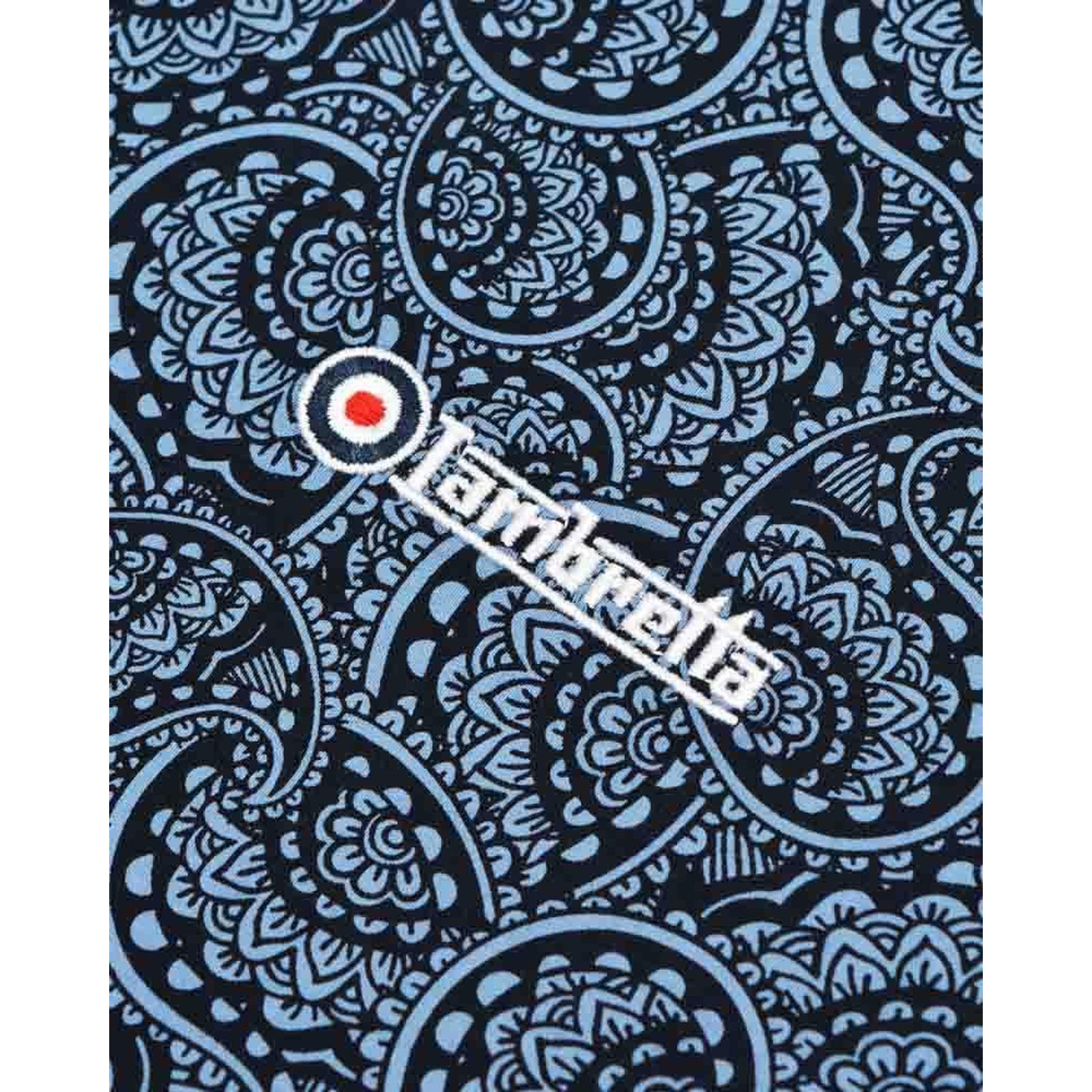 Camisa Polo Top Lambretta Para Hombres Paisley Tonal Manga Corta Mod - Imagen 9 de 11
