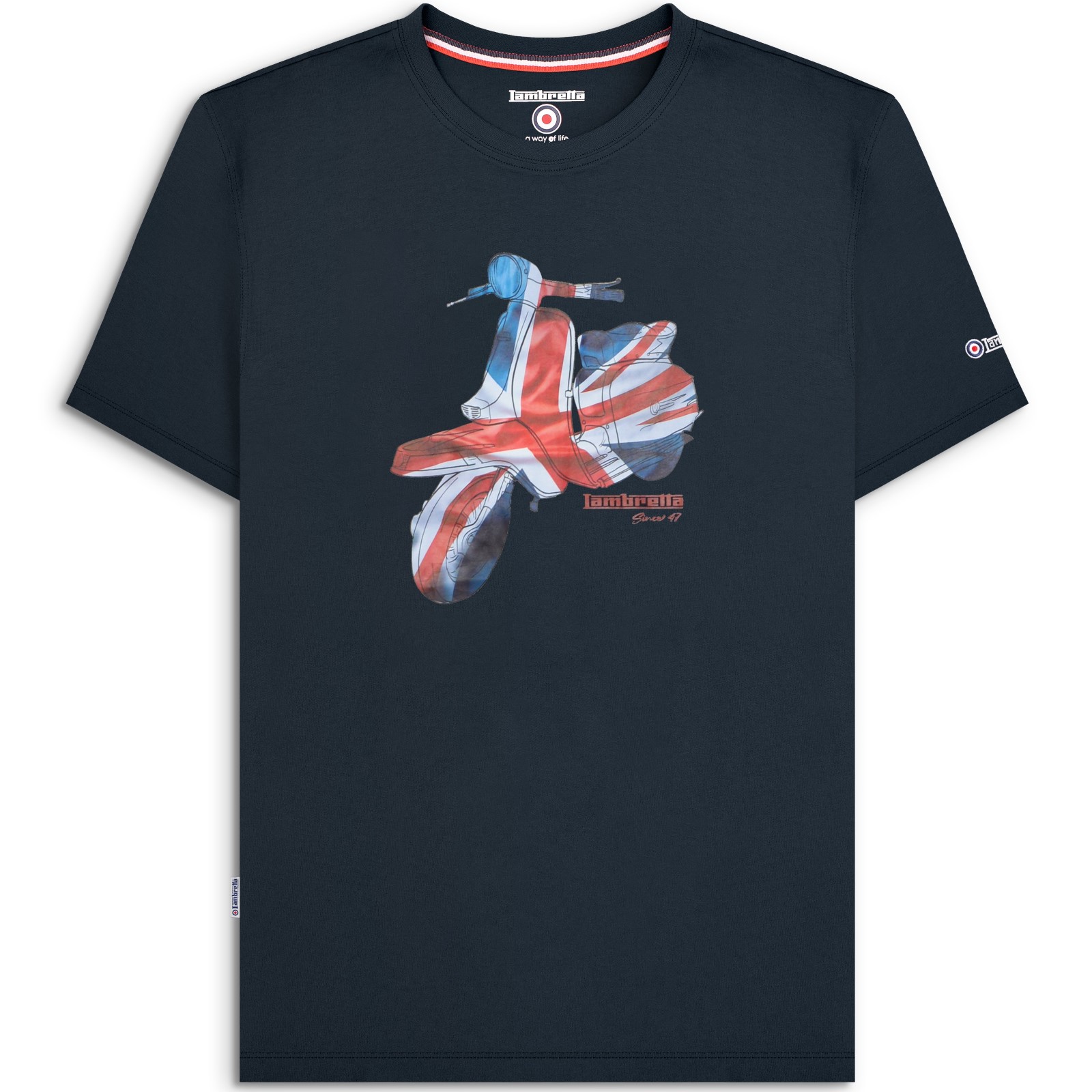 Lambretta Mens Scooter Tee Short Sleeve T-Shirt - Picture 2 of 11